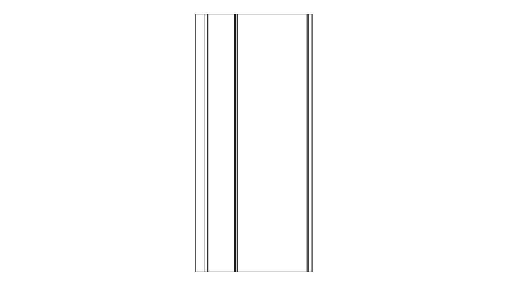 Aluminum Extruded Black Pull Handle MOD AL-08ft Low-poly 3D model_28