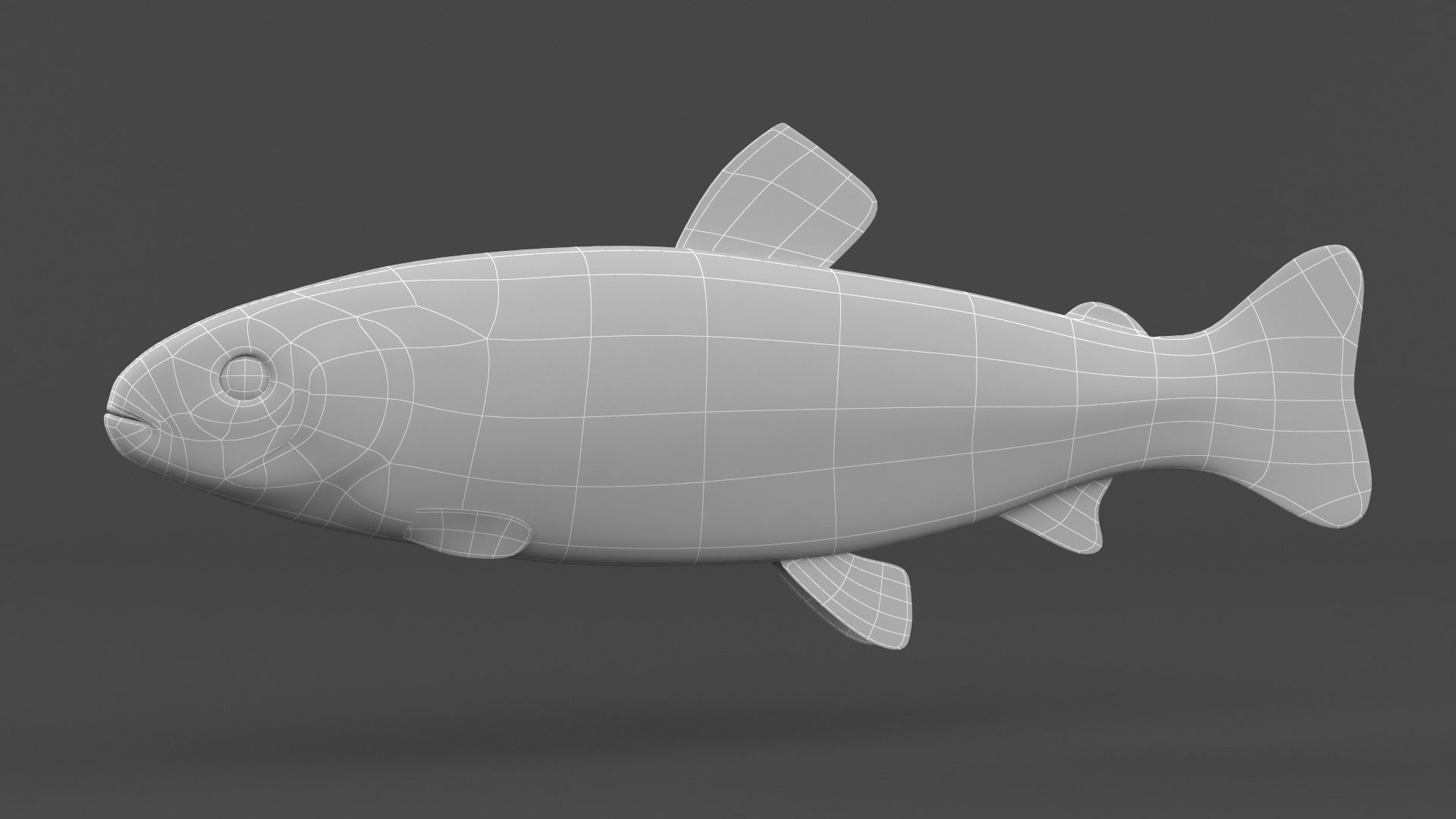 Char Fish 3D model_7