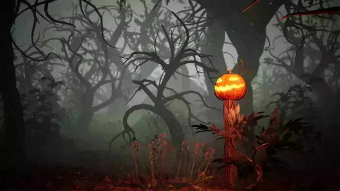Witch Forest 60 Assets Low-poly 3D model