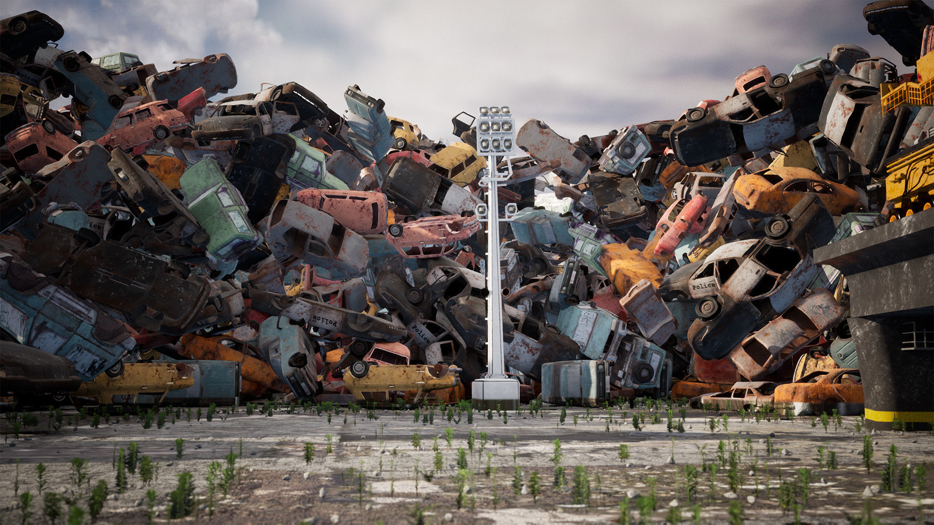 Junkyard 14 Assets Low-poly 3D model_15