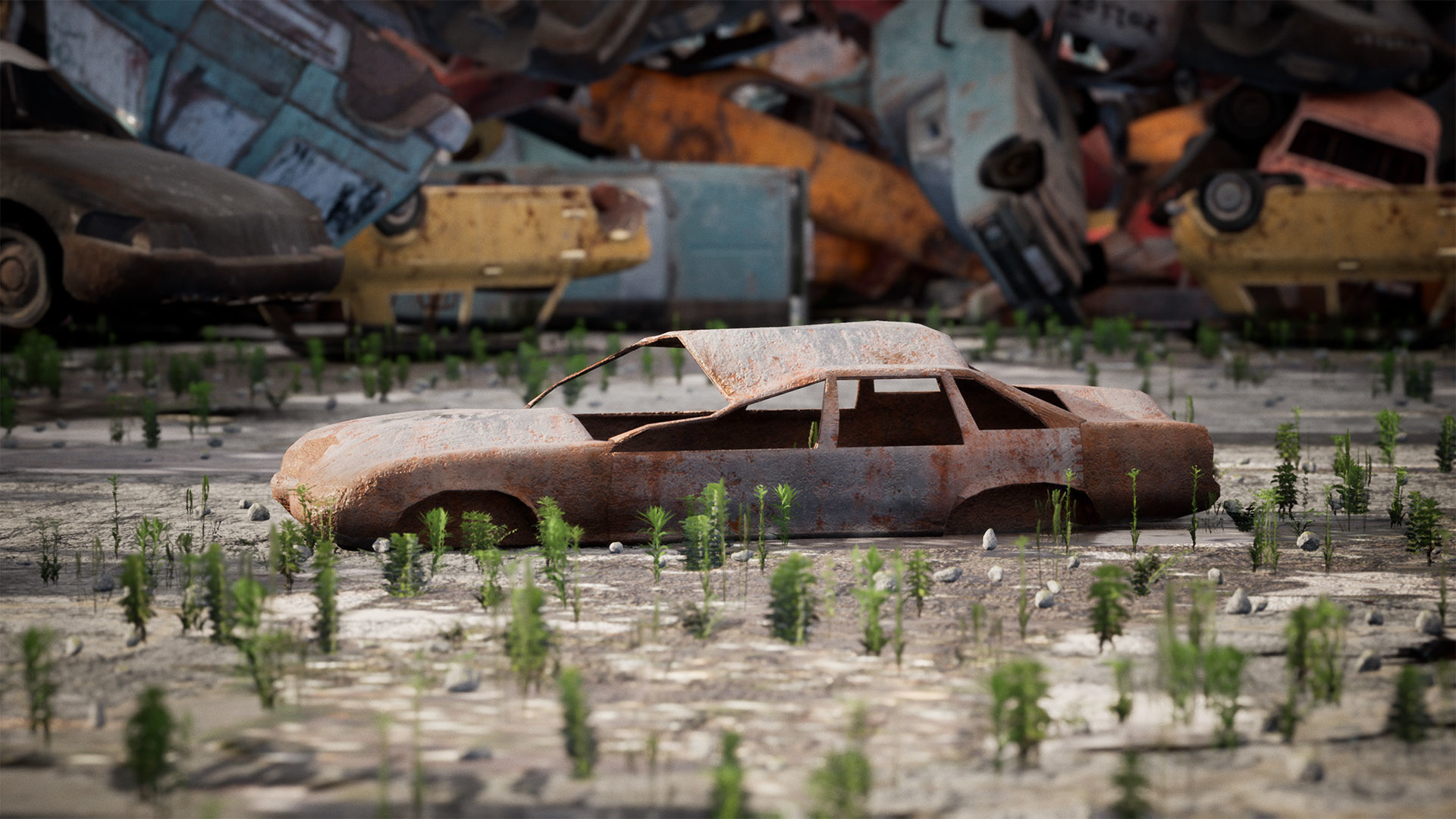 Junkyard 14 Assets Low-poly 3D model_2