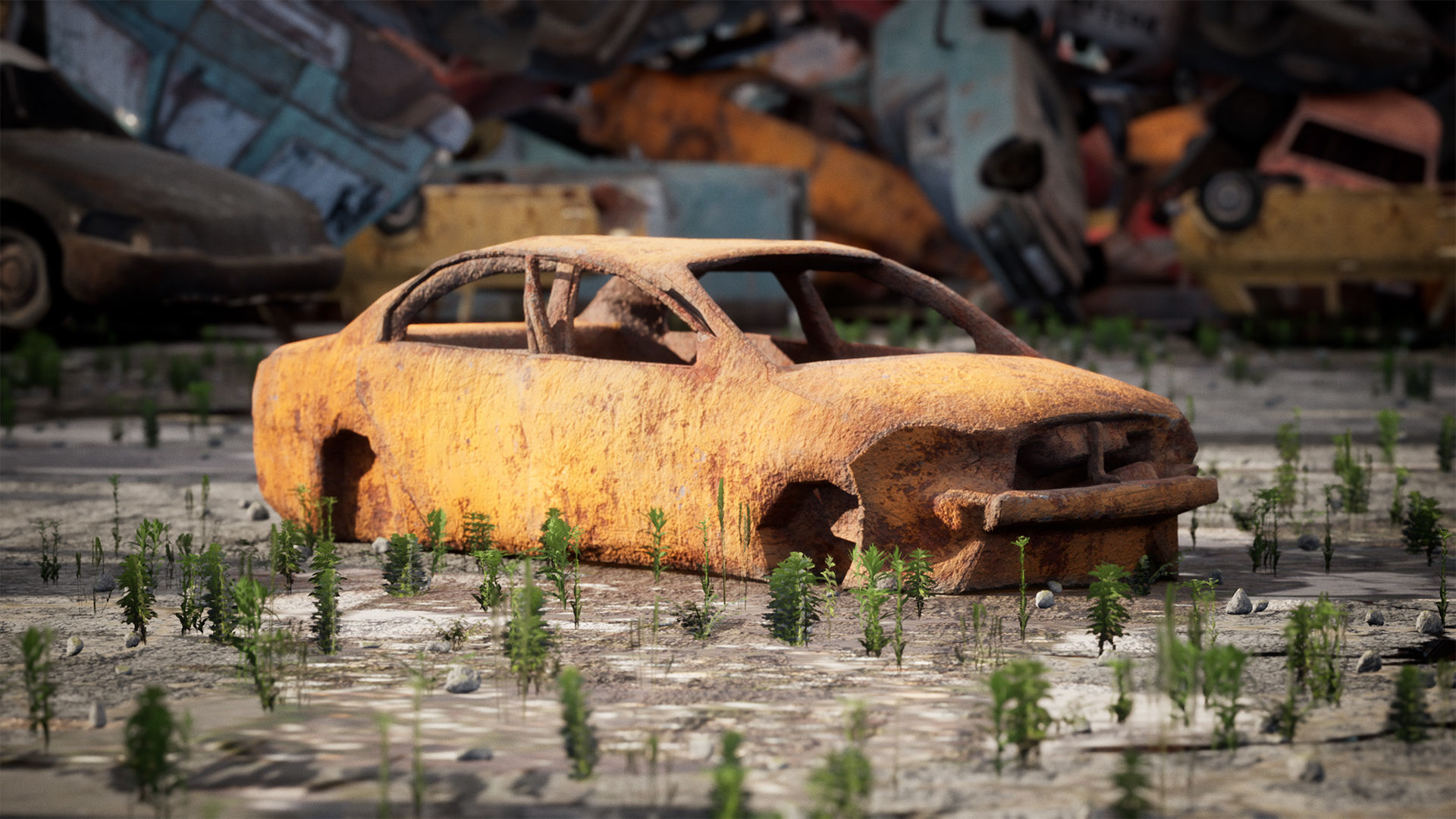 Junkyard 14 Assets Low-poly 3D model_6