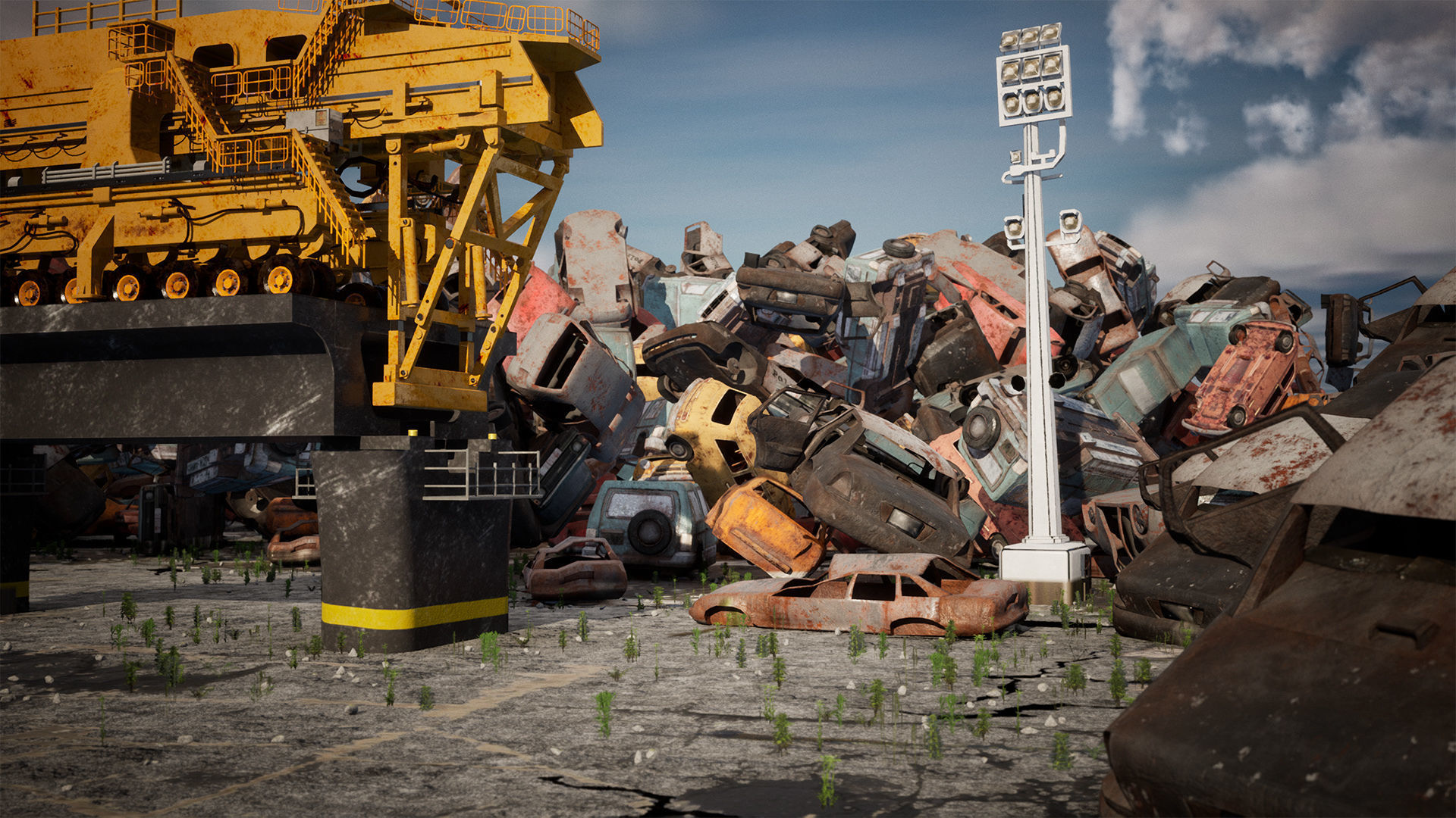 Junkyard 14 Assets Low-poly 3D model_9
