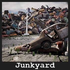 Junkyard 14 Assets Low-poly 3D model_1