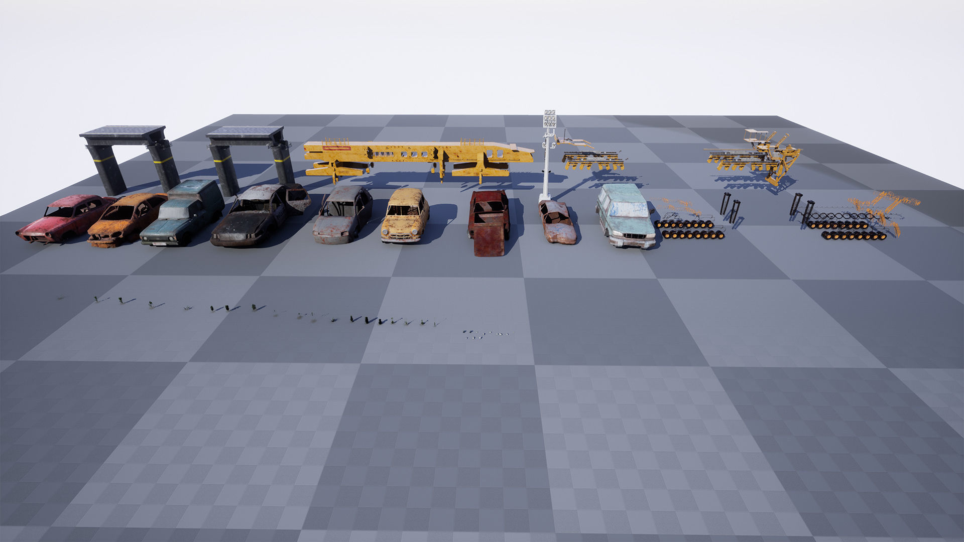 Junkyard 14 Assets Low-poly 3D model_19