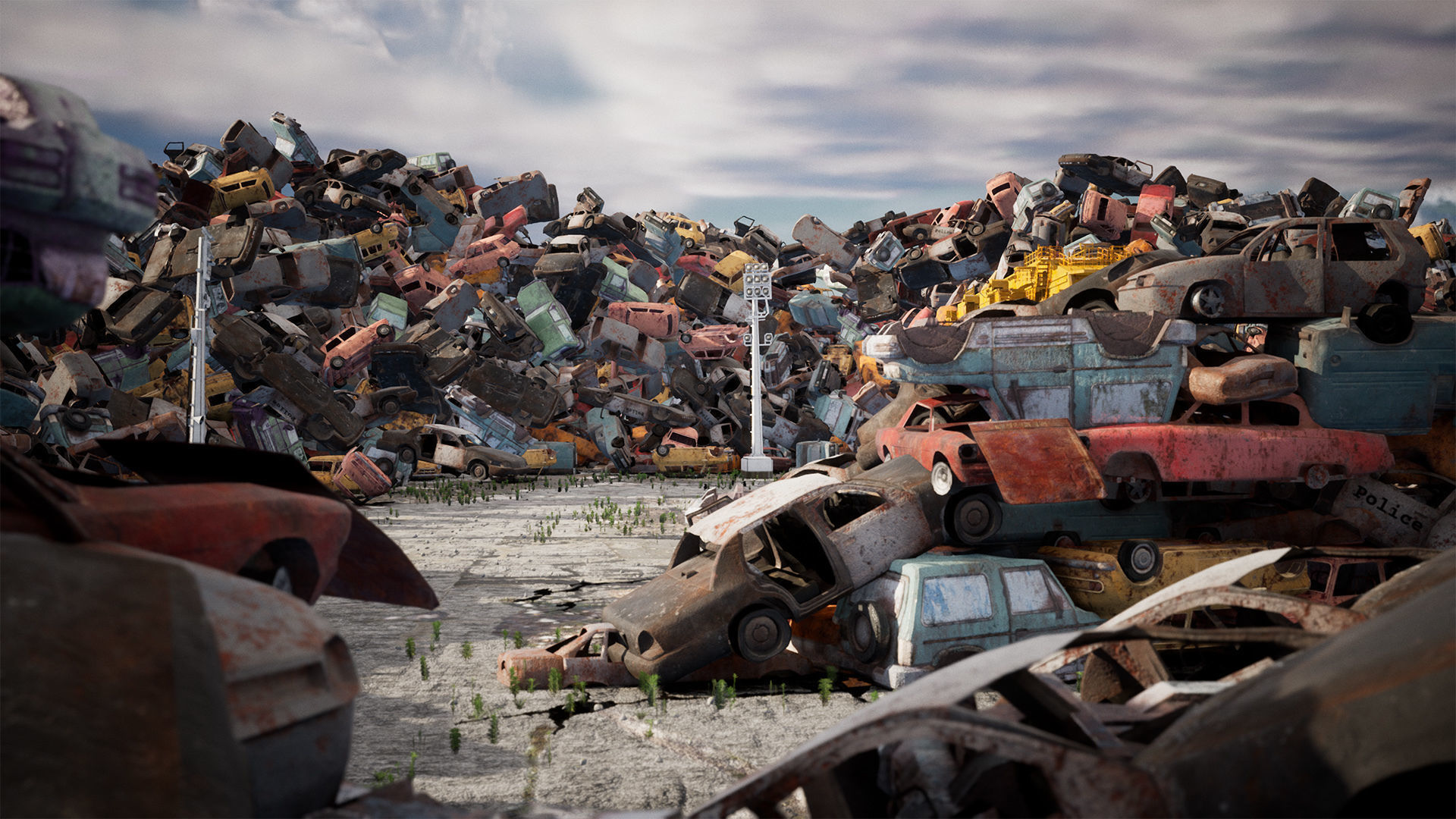 Junkyard 14 Assets Low-poly 3D model_11