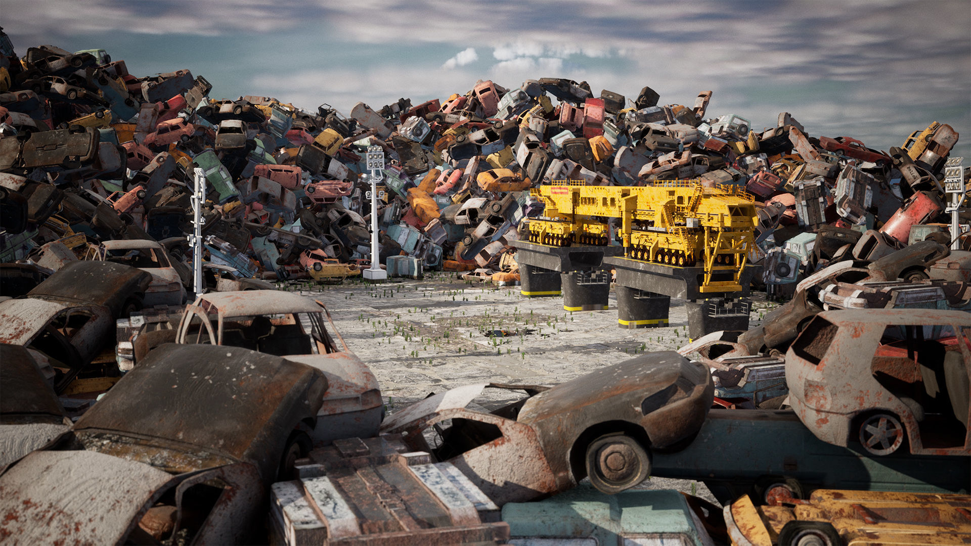 Junkyard 14 Assets Low-poly 3D model_14