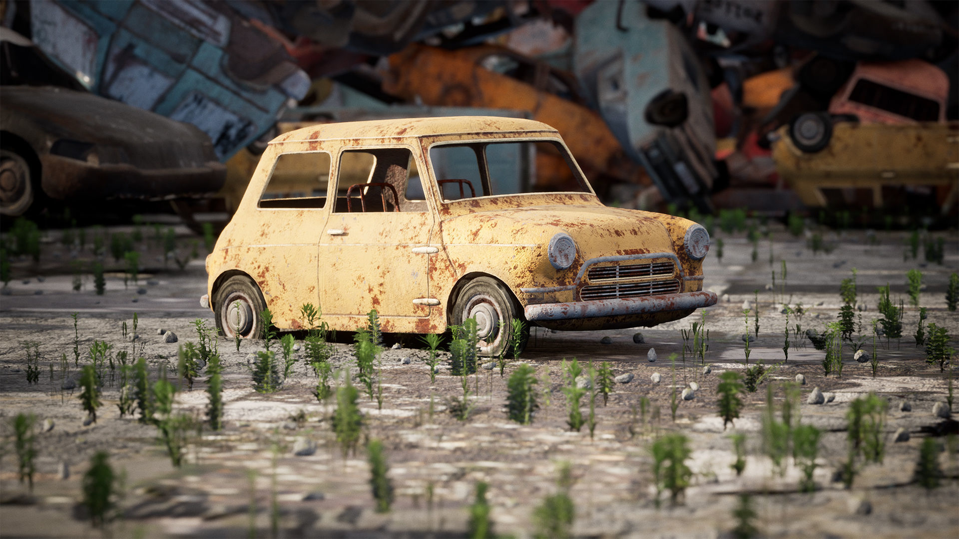 Junkyard 14 Assets Low-poly 3D model_13