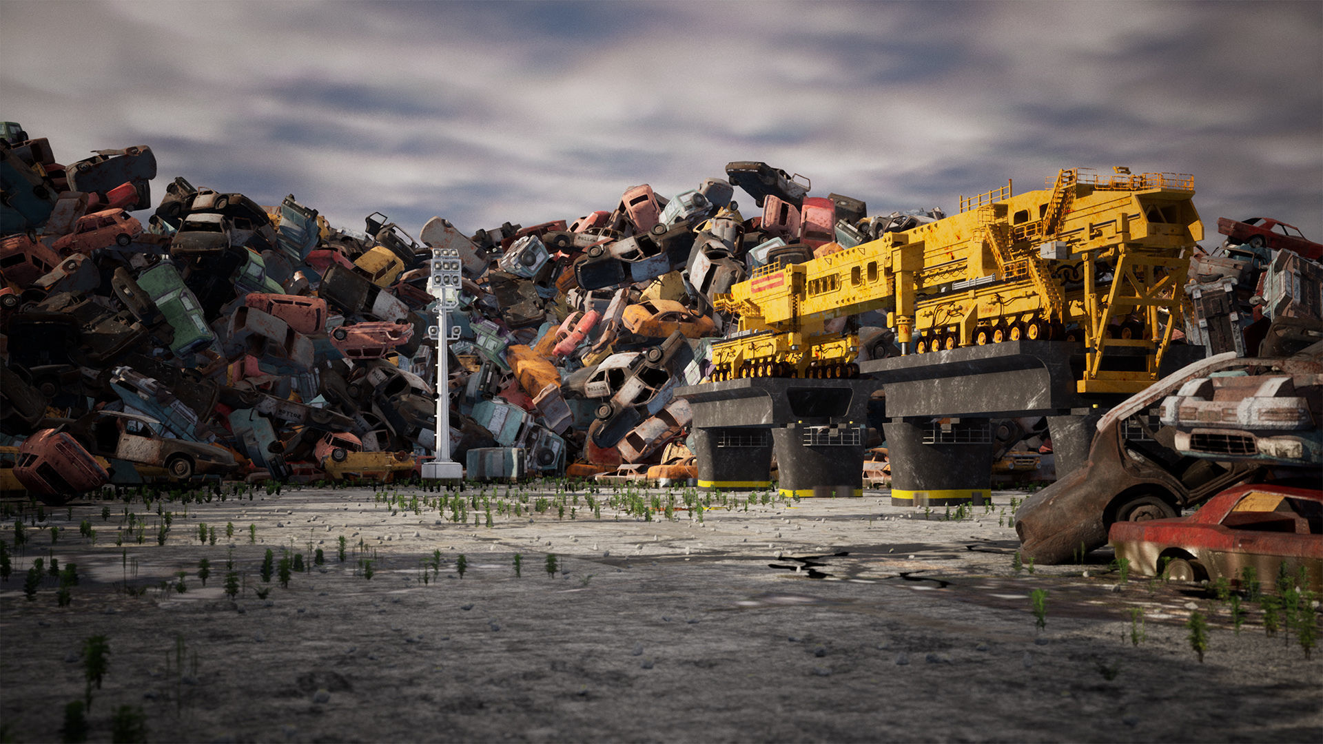 Junkyard 14 Assets Low-poly 3D model_12