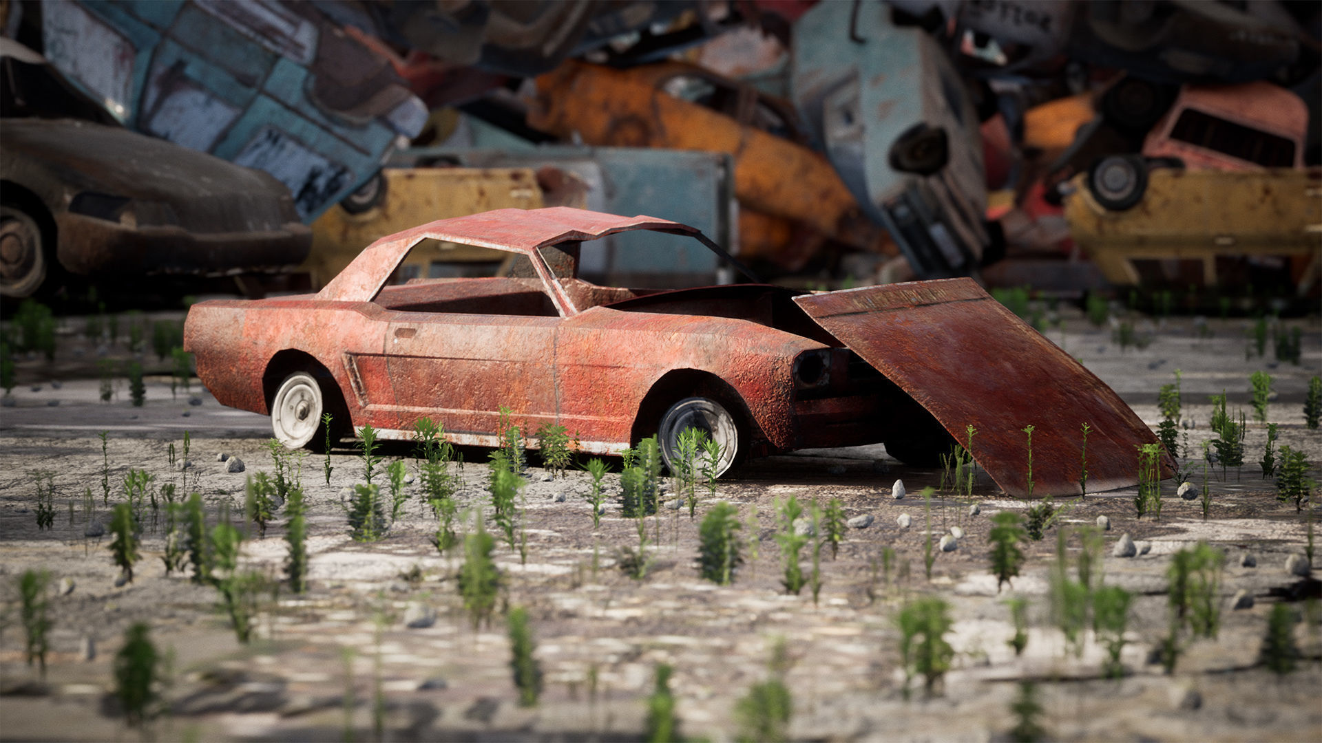 Junkyard 14 Assets Low-poly 3D model_5