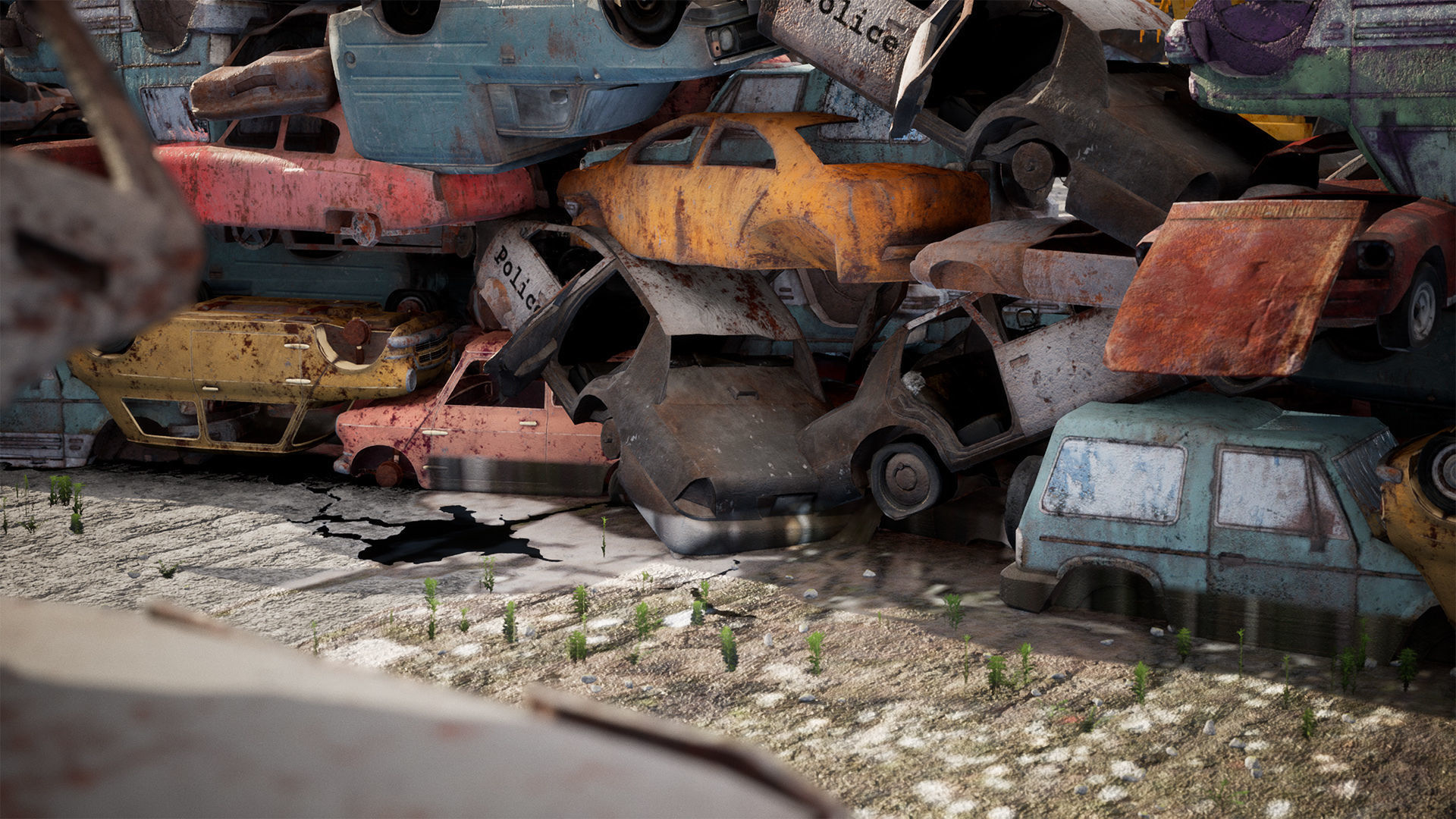 Junkyard 14 Assets Low-poly 3D model_17
