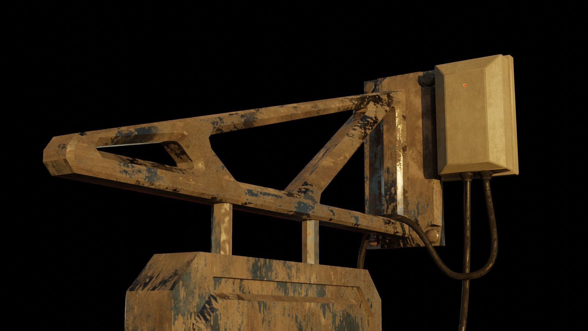 SciFi Cyberpunk Sign001 Low-poly 3D model_3