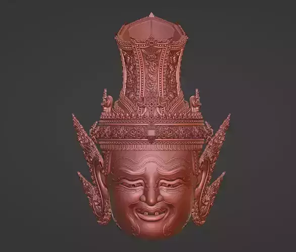 Thai Art  Khon Mask 3d sculpture