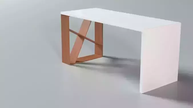 modern computer Desk with Storage Shelves