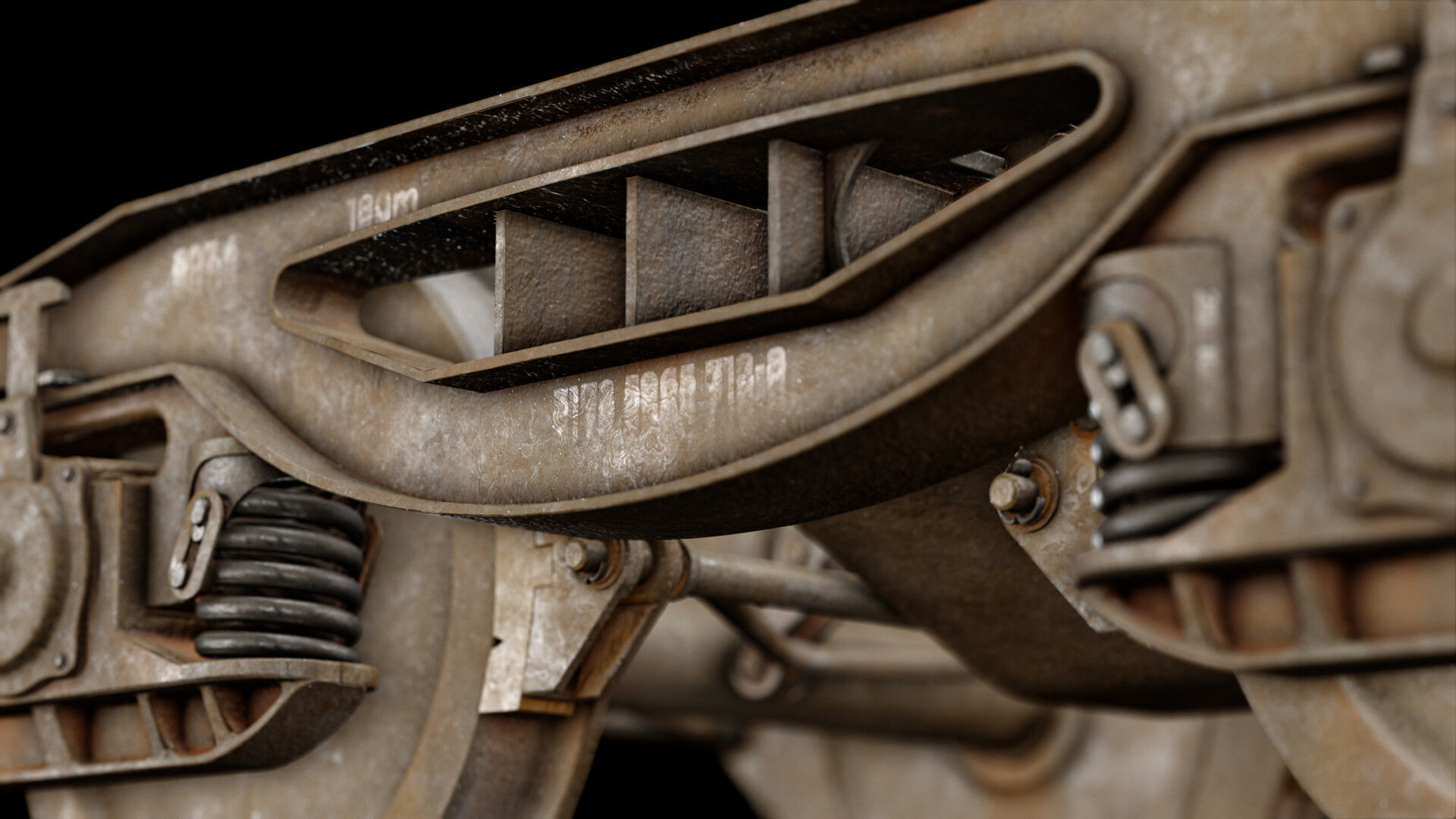  Railway wheels High poly 3D model_2