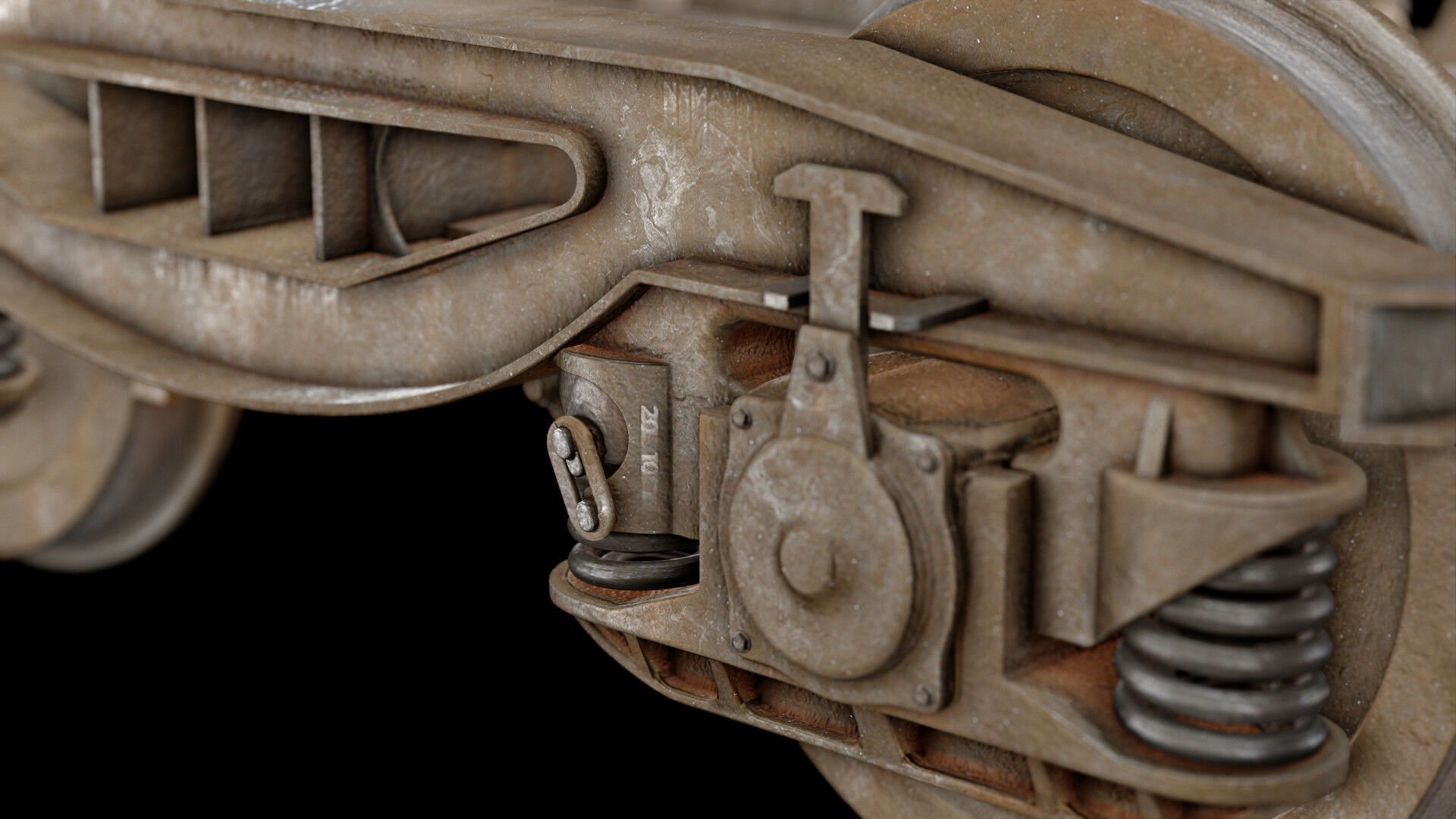  Railway wheels High poly 3D model_3