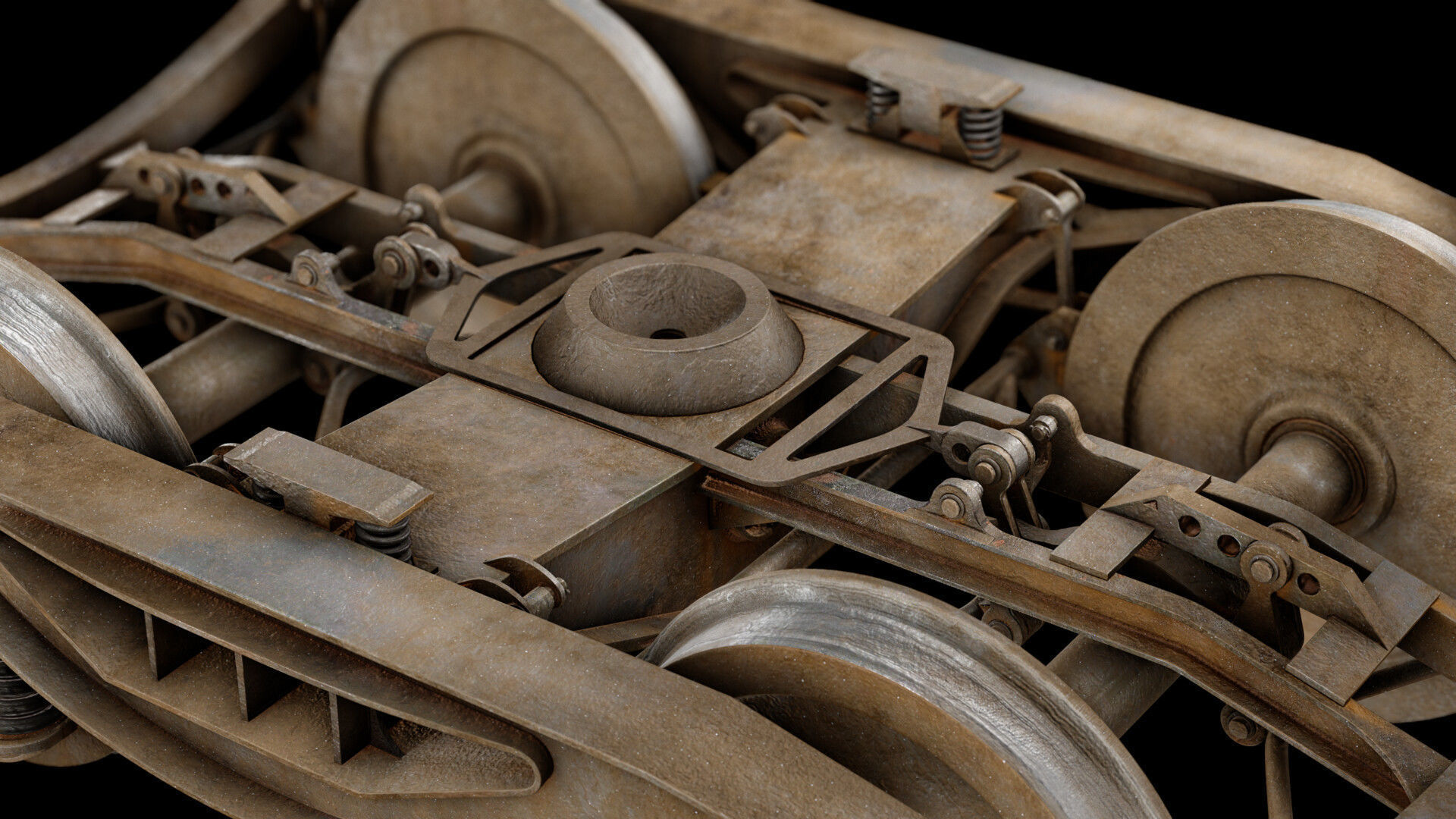  Railway wheels High poly 3D model_6