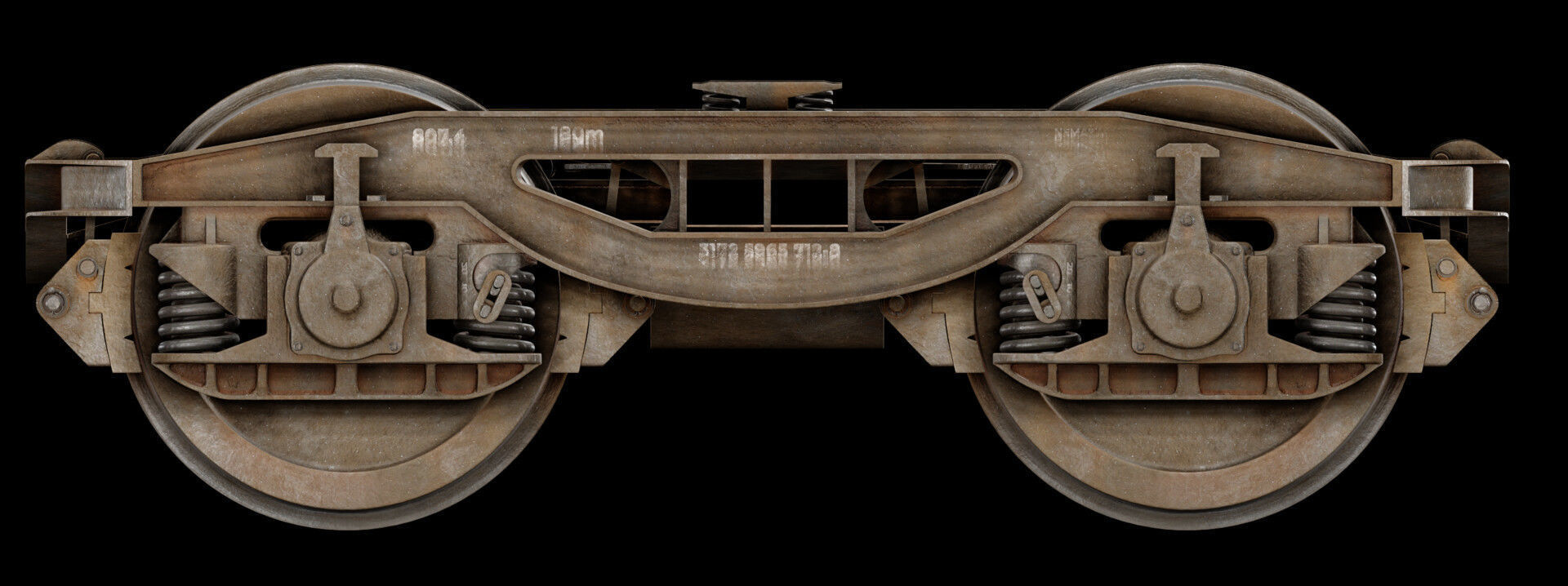  Railway wheels High poly 3D model_1