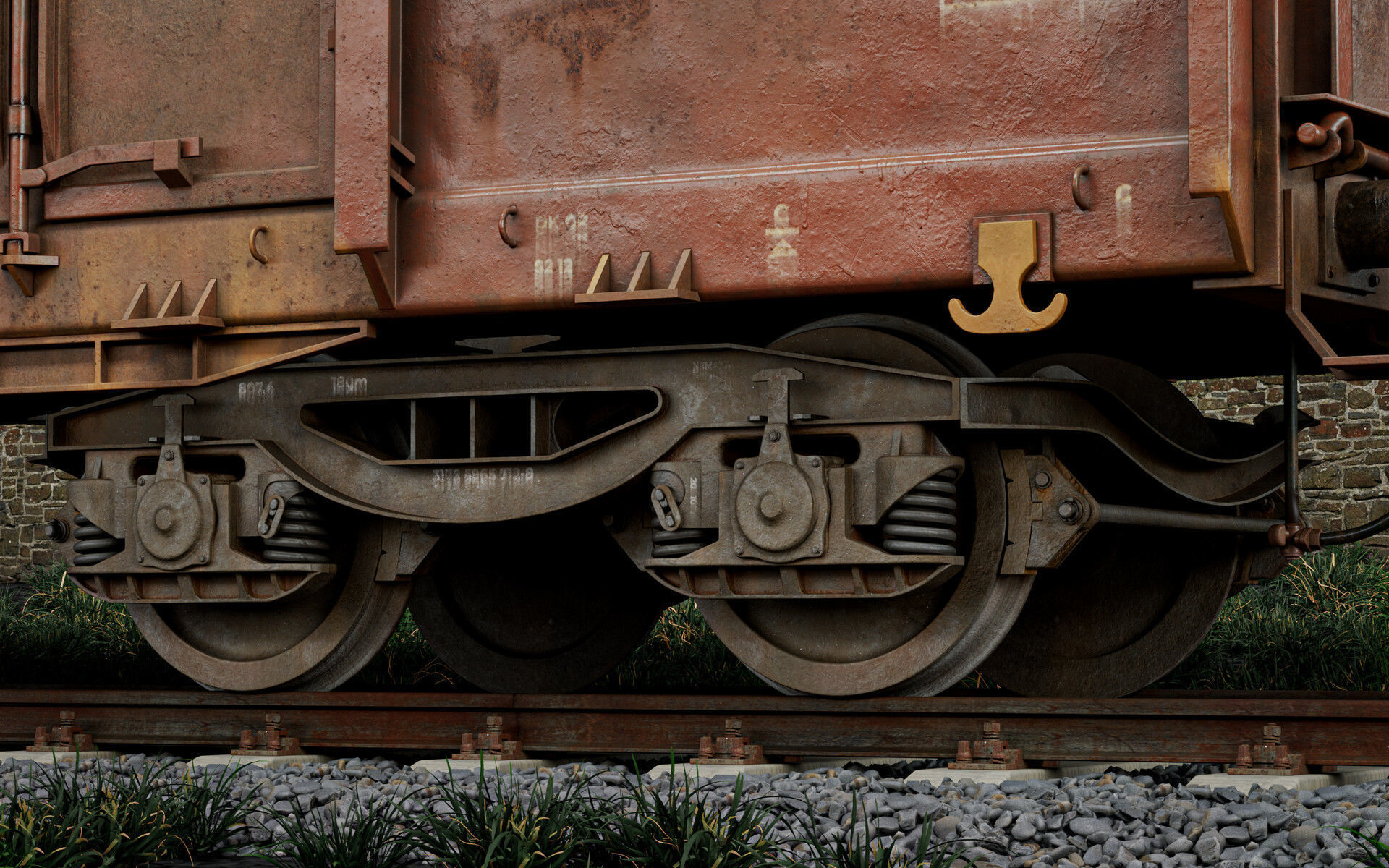  Railway wheels High poly 3D model_5