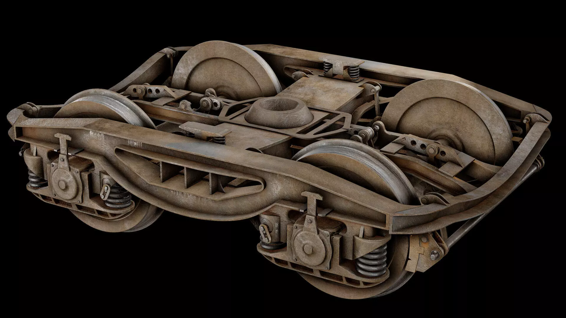  Railway wheels High poly 3D model_0