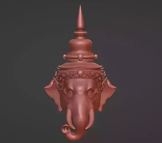 Ganesha Thai Khon Mask Cuture 3d sculptures