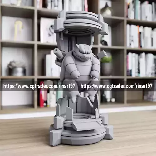 Blastoise in the lab from pokemon 3D print model