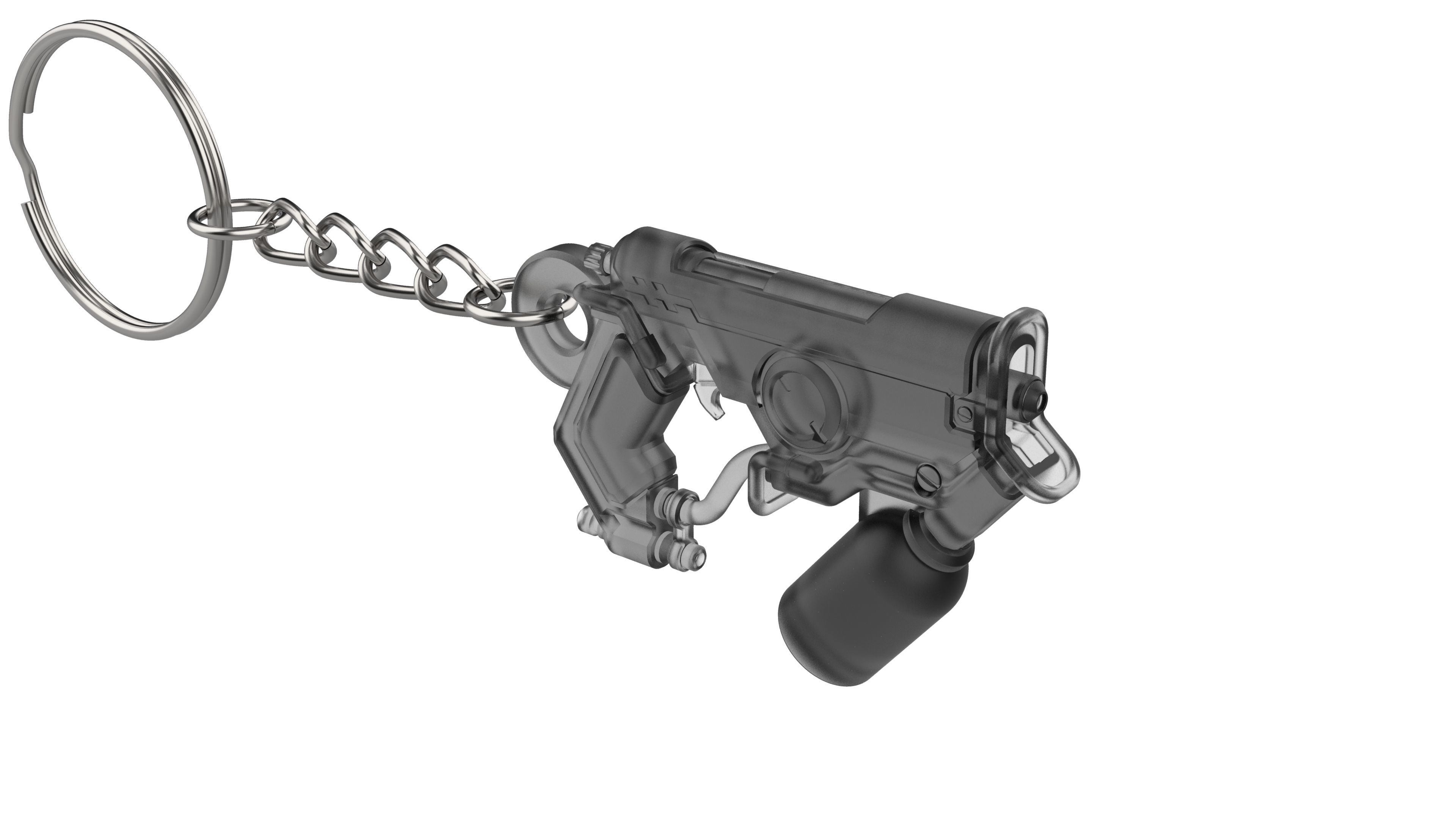 Keychain - Tracer Graffiti Skin Blaster - Overwatch - STL 3D print model_1