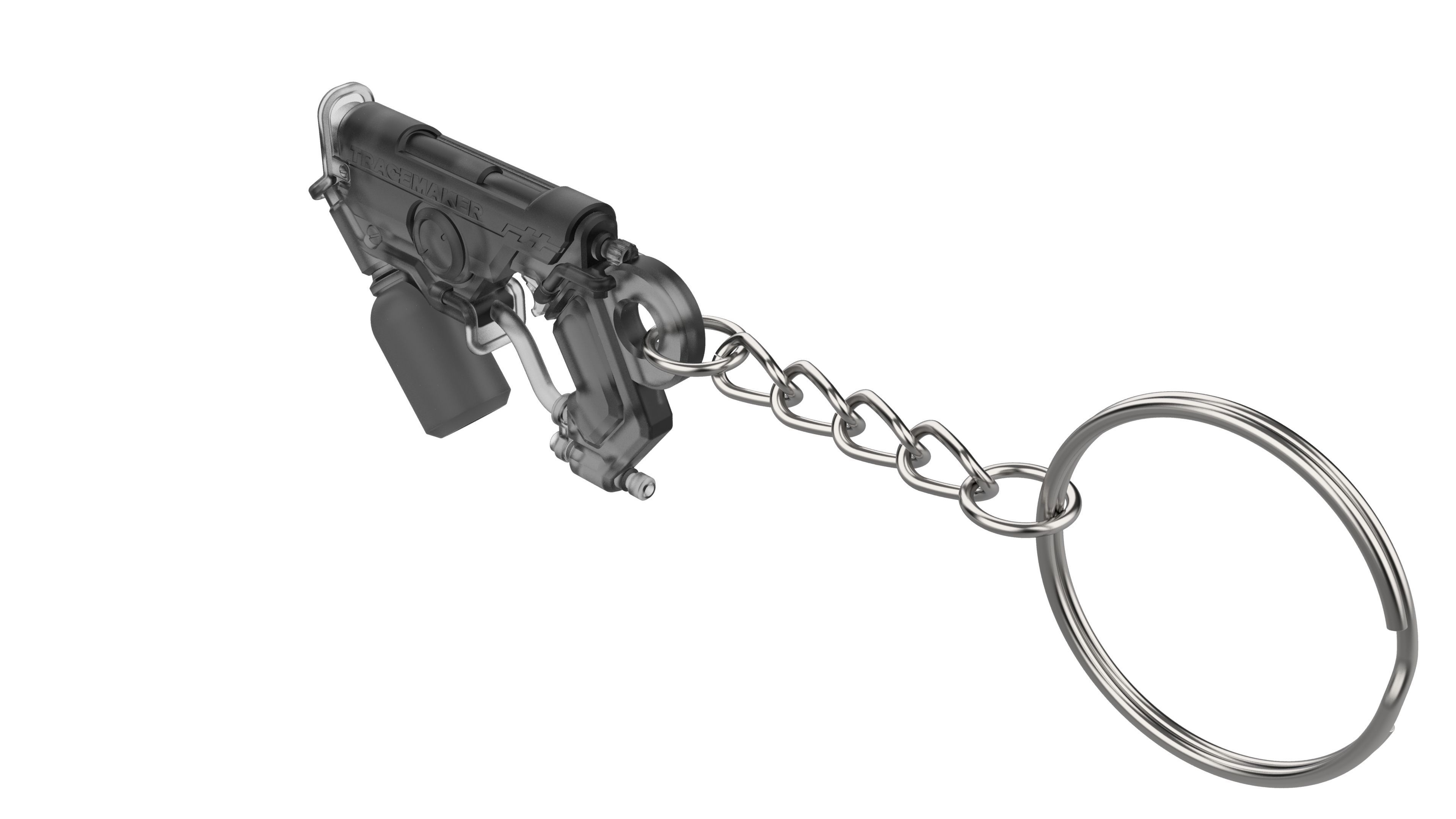 Keychain - Tracer Graffiti Skin Blaster - Overwatch - STL 3D print model_6