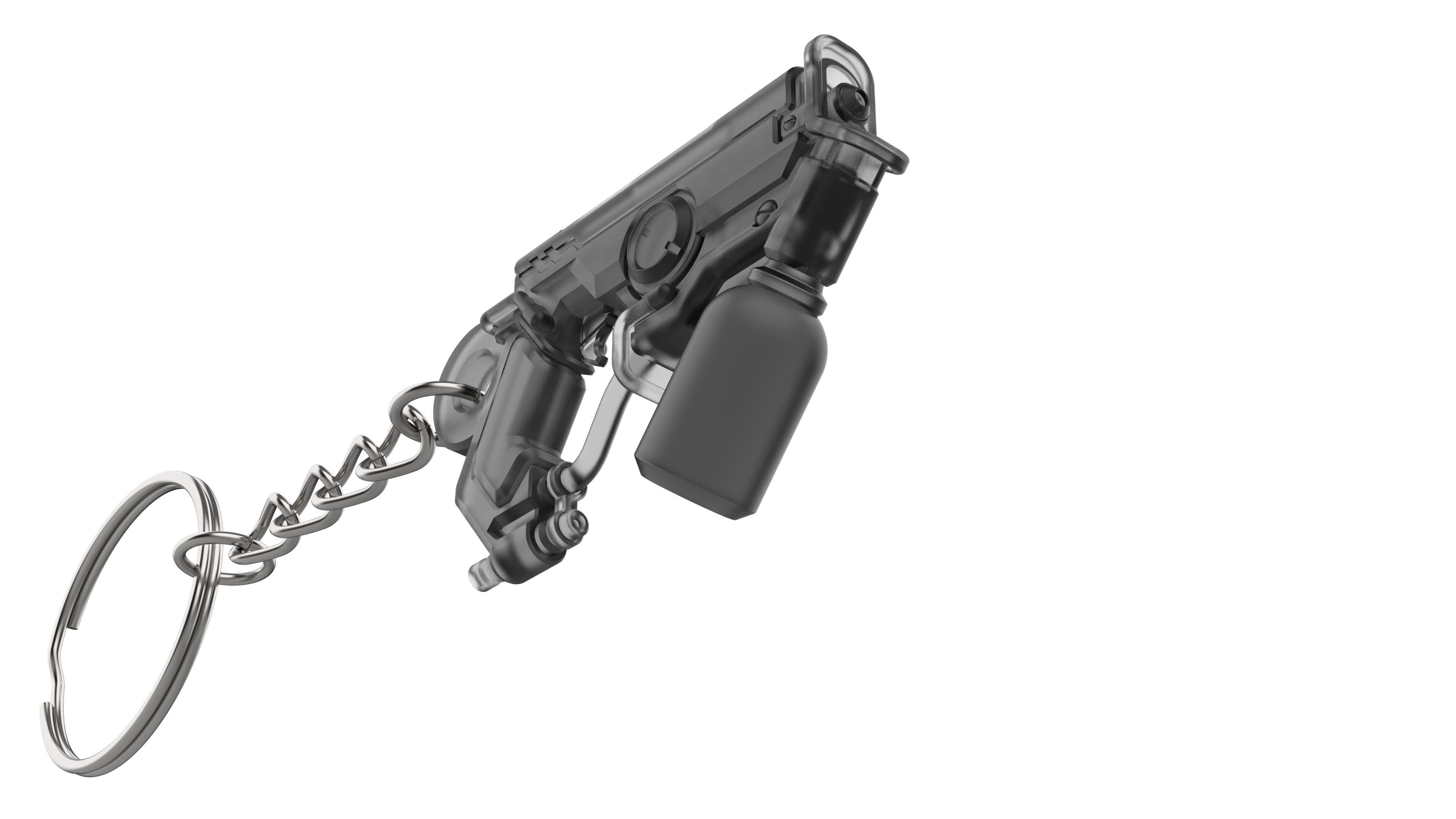 Keychain - Tracer Graffiti Skin Blaster - Overwatch - STL 3D print model_3
