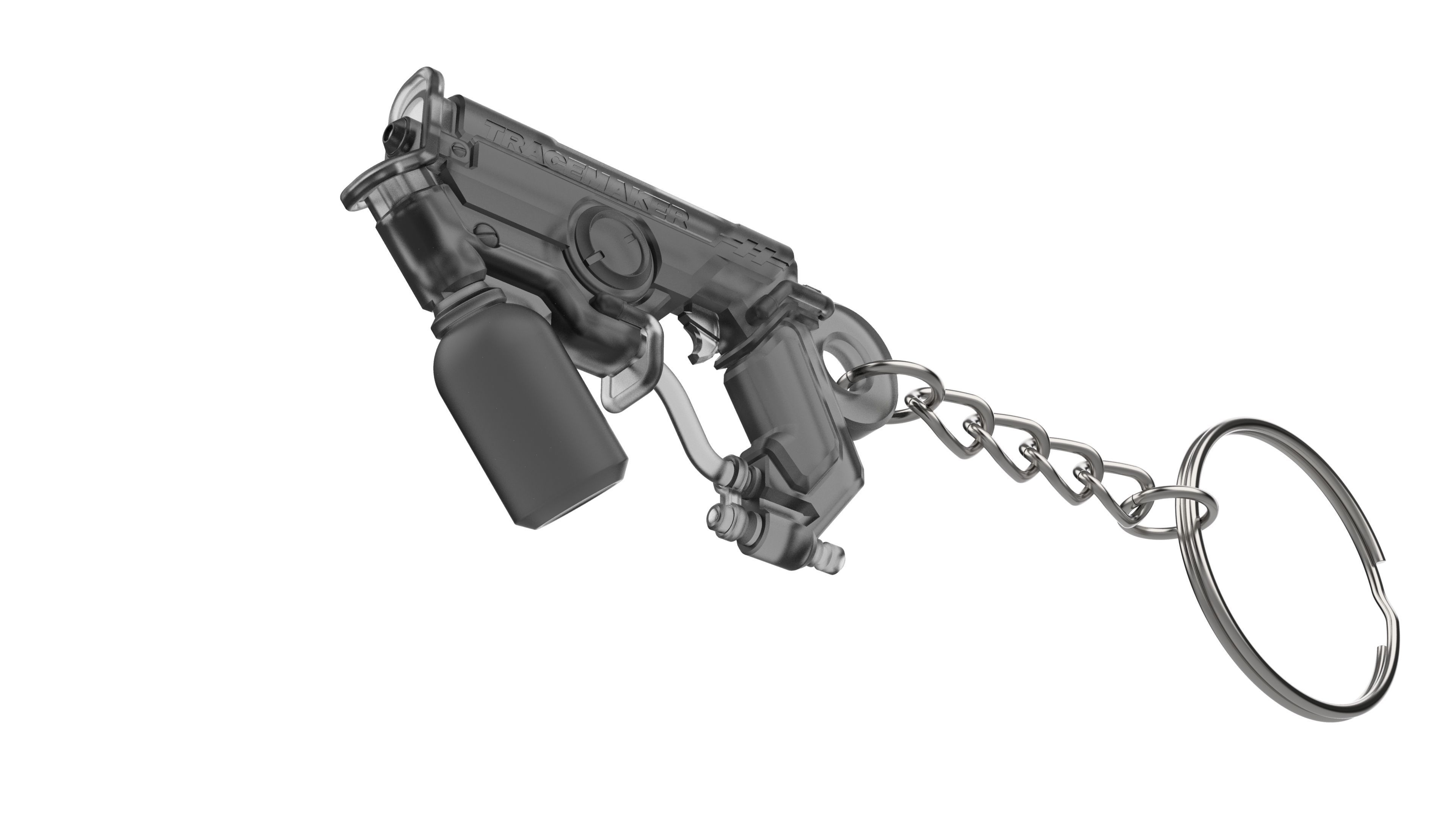 Keychain - Tracer Graffiti Skin Blaster - Overwatch - STL 3D print model_2
