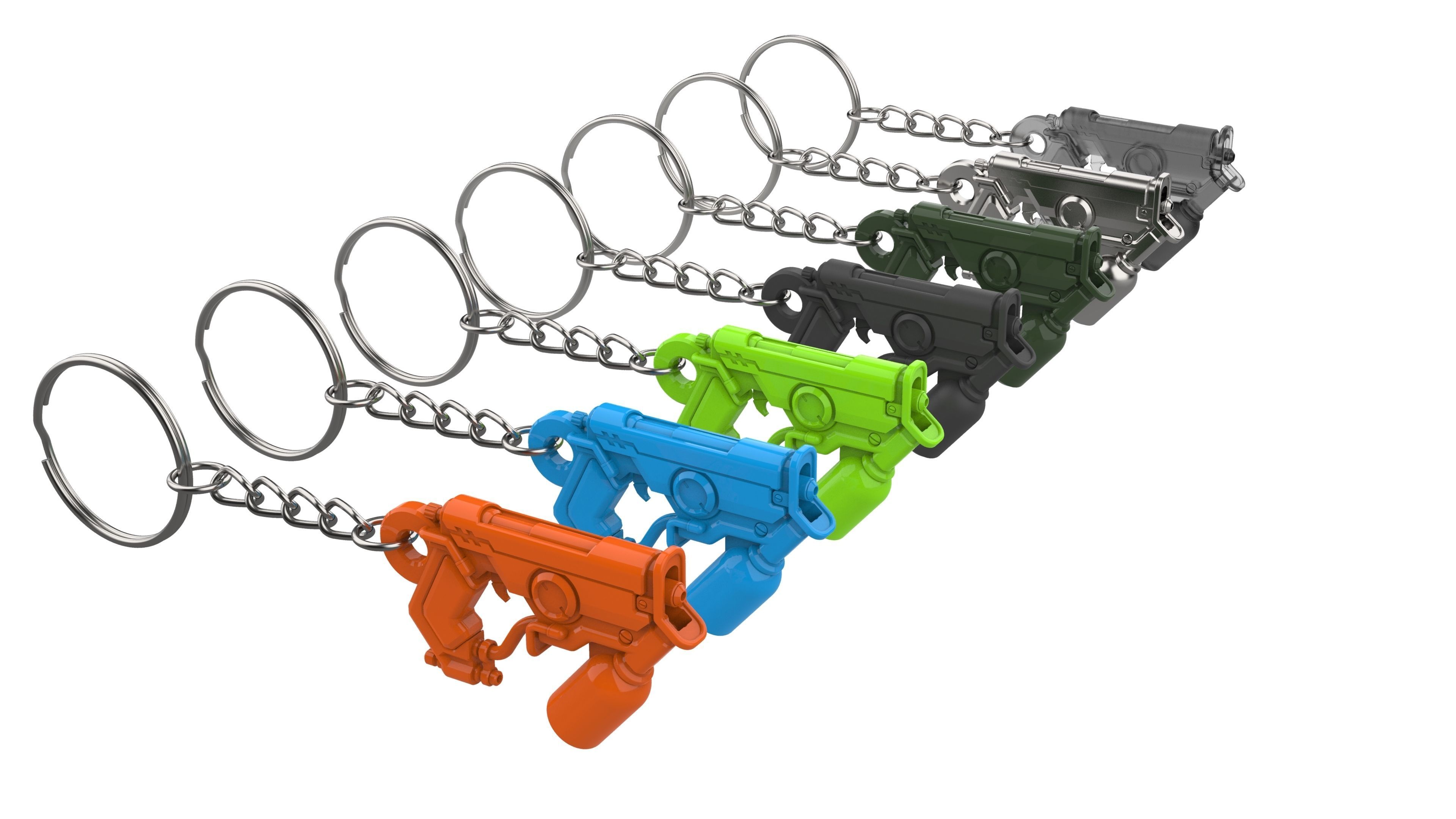 Keychain - Tracer Graffiti Skin Blaster - Overwatch - STL 3D print model_16