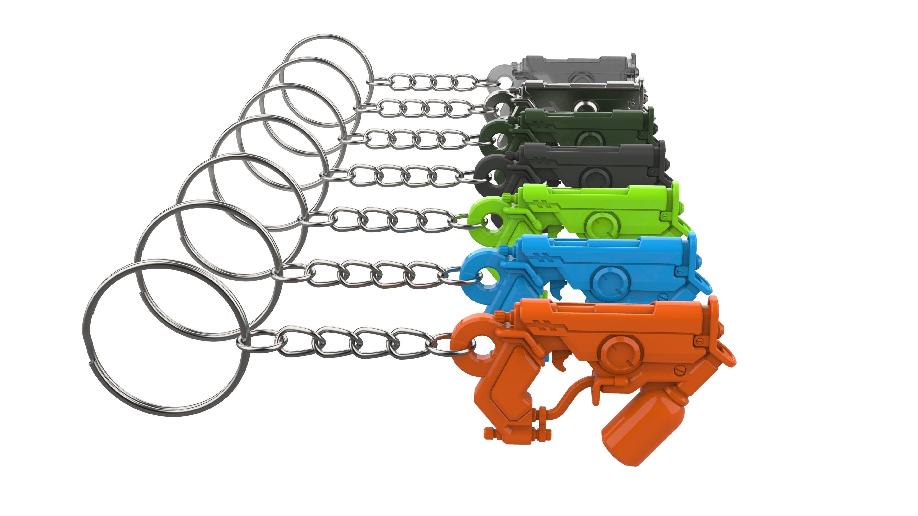 Keychain - Tracer Graffiti Skin Blaster - Overwatch - STL 3D print model_13