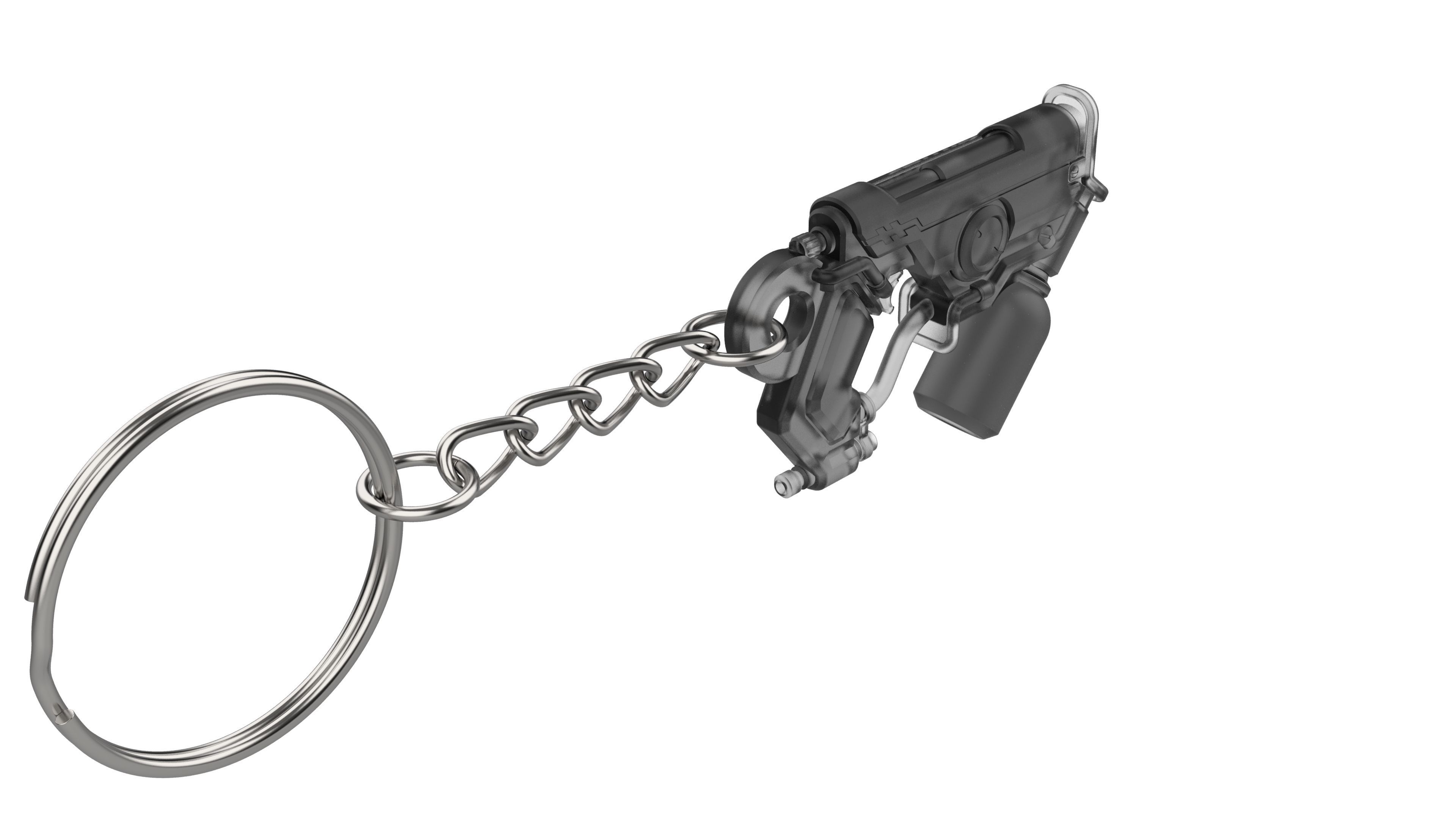 Keychain - Tracer Graffiti Skin Blaster - Overwatch - STL 3D print model_7