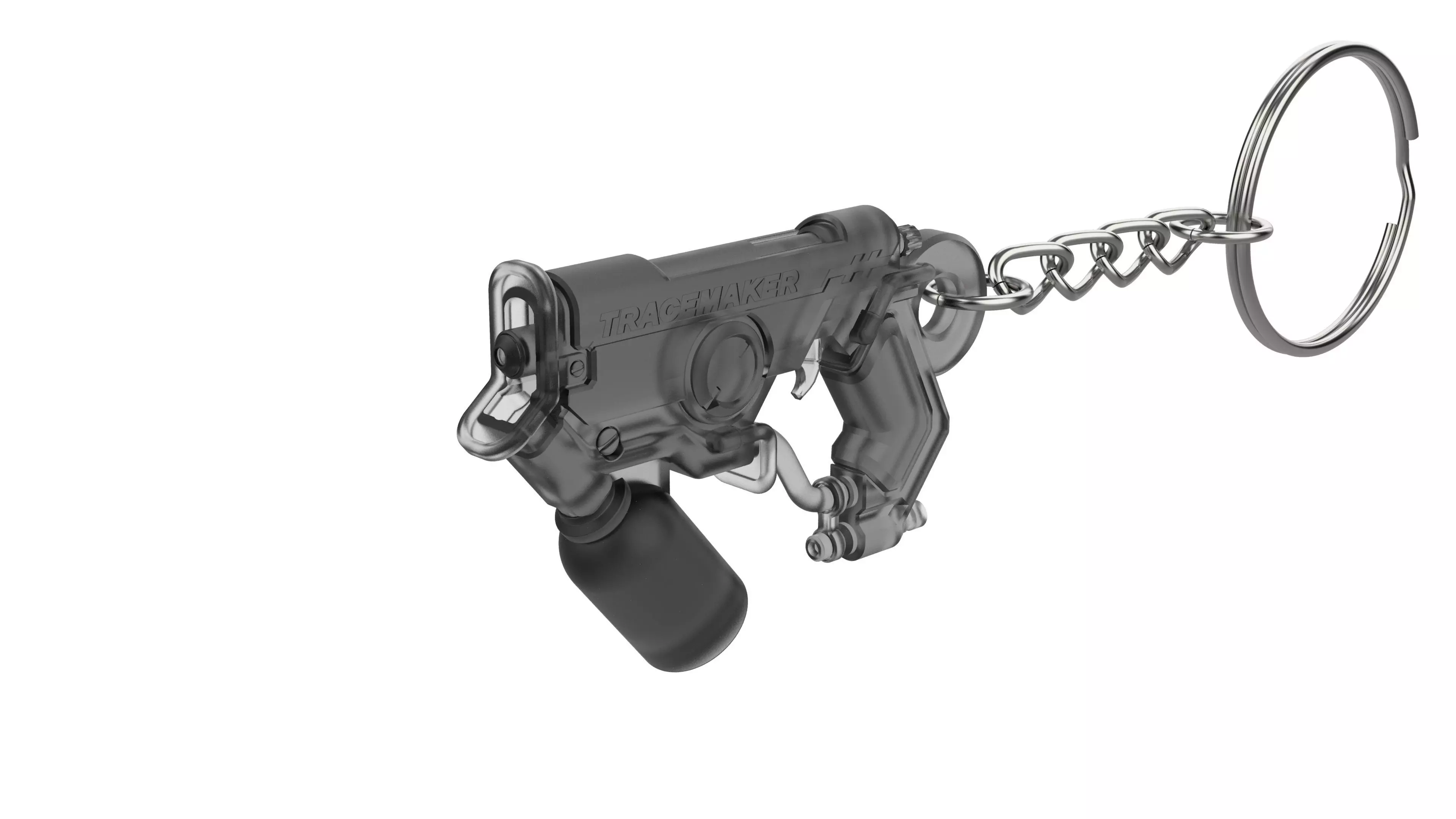 Keychain - Tracer Graffiti Skin Blaster - Overwatch - STL 3D print model_0