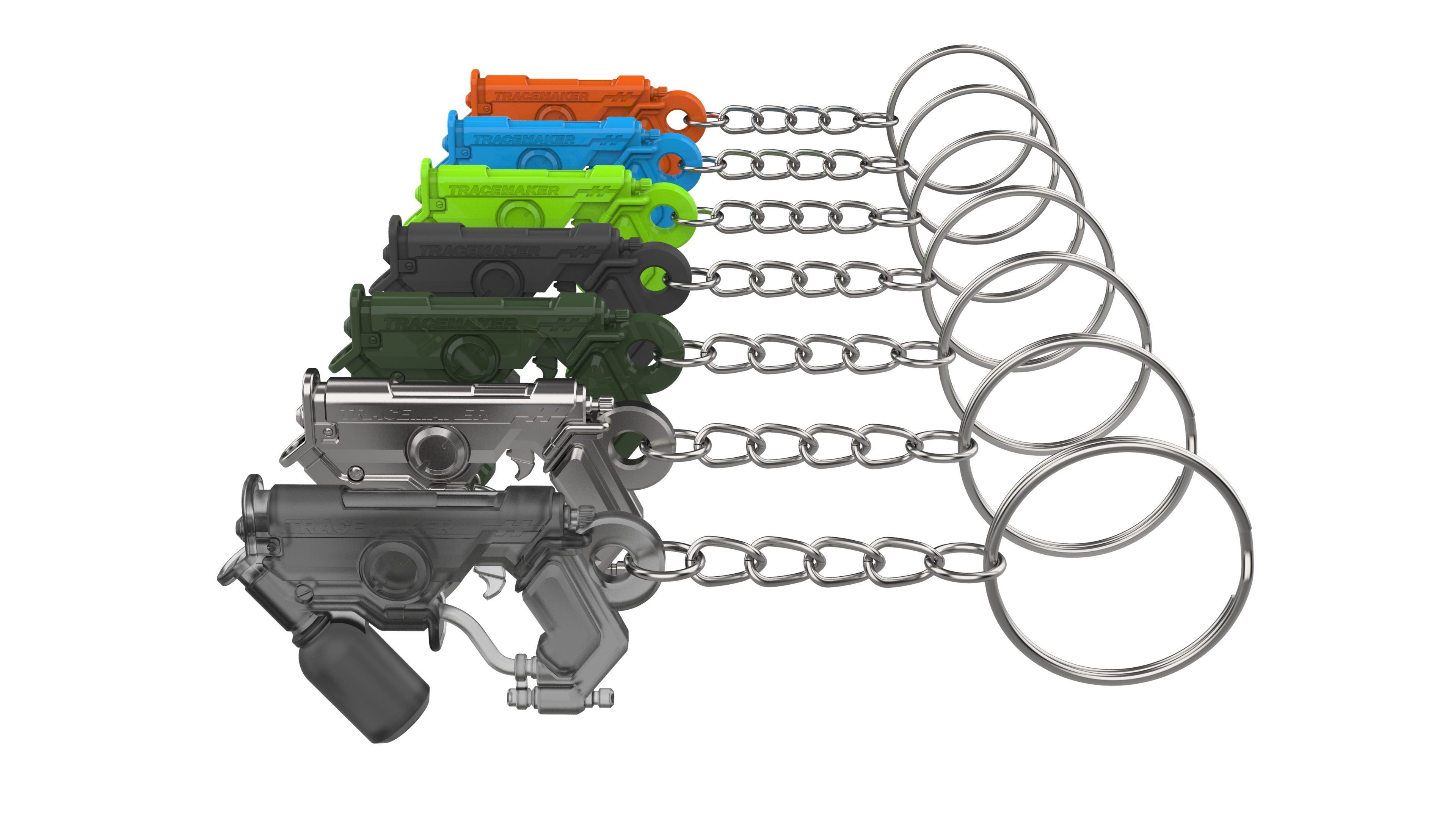 Keychain - Tracer Graffiti Skin Blaster - Overwatch - STL 3D print model_10