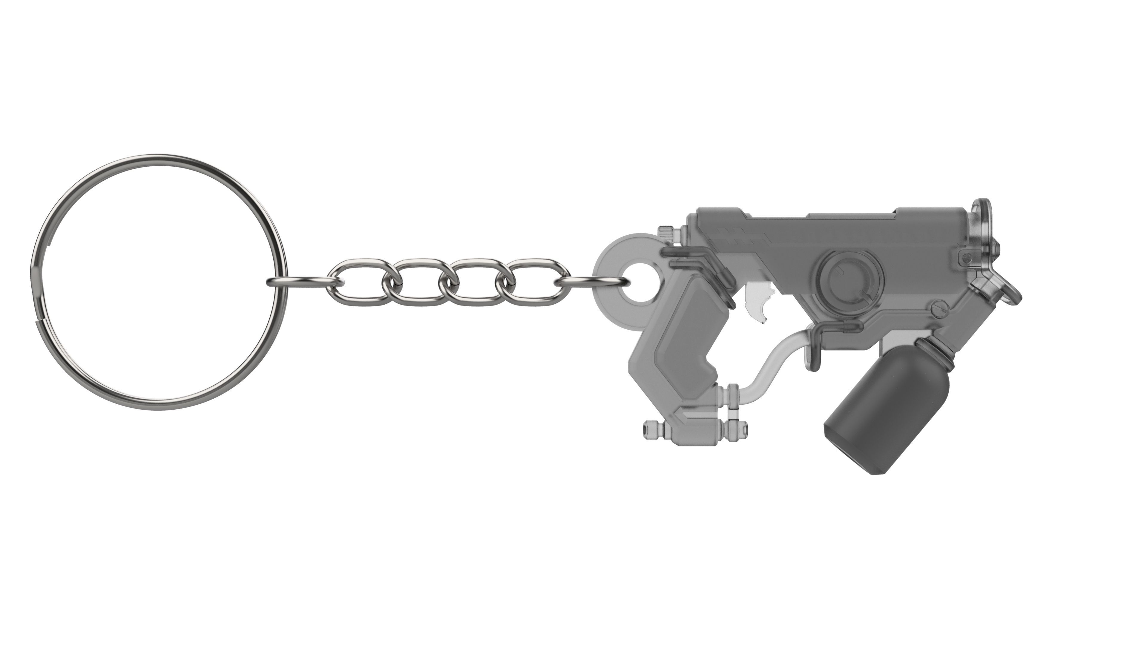Keychain - Tracer Graffiti Skin Blaster - Overwatch - STL 3D print model_5