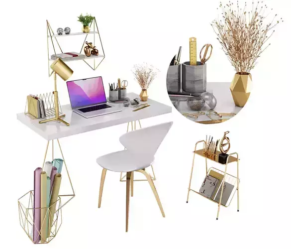 Golden Workplace Set 01