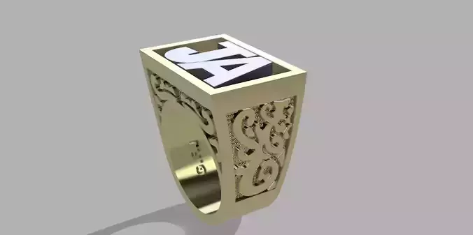 patterned blank initial ring