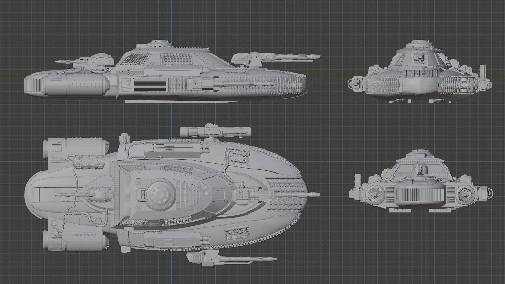 Star Wars Heavy Rebel Combat Landspeeder Battlefront 2004 3D print model_4