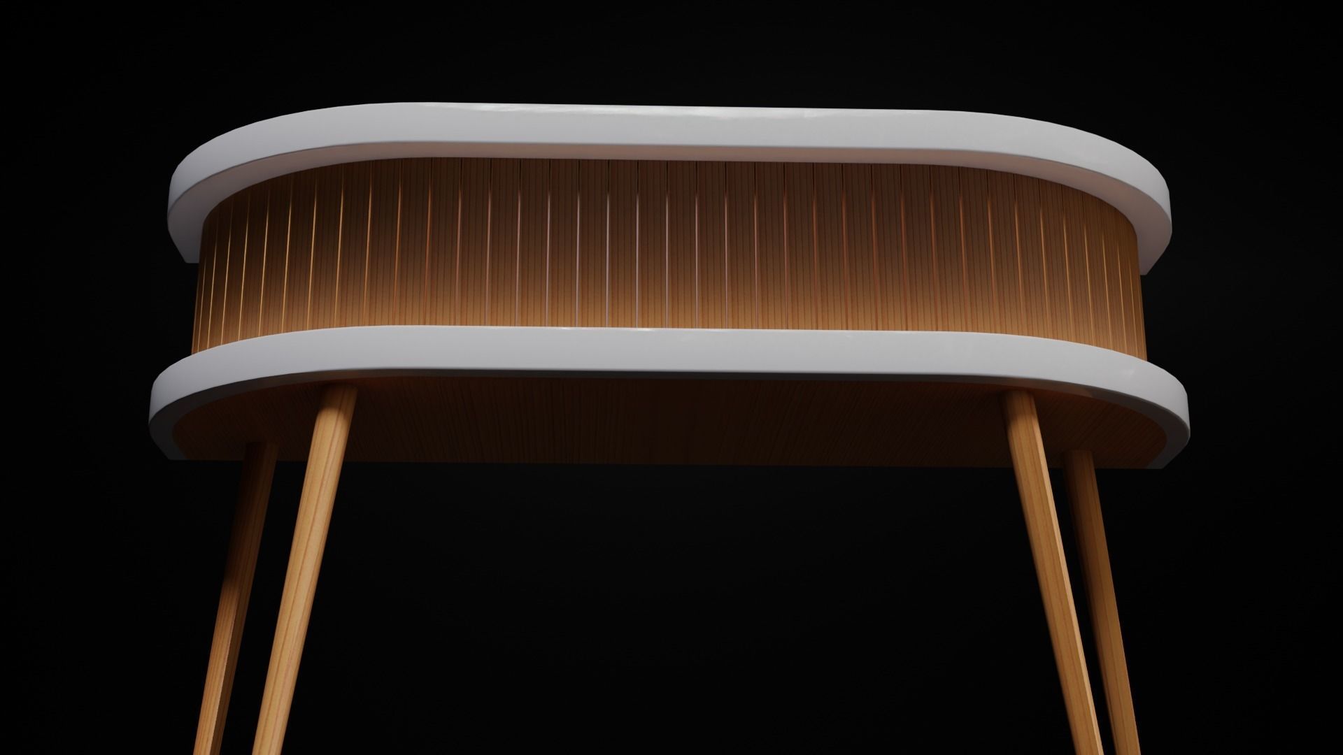 Mid-Century Modern Small Table Free 3D model_5