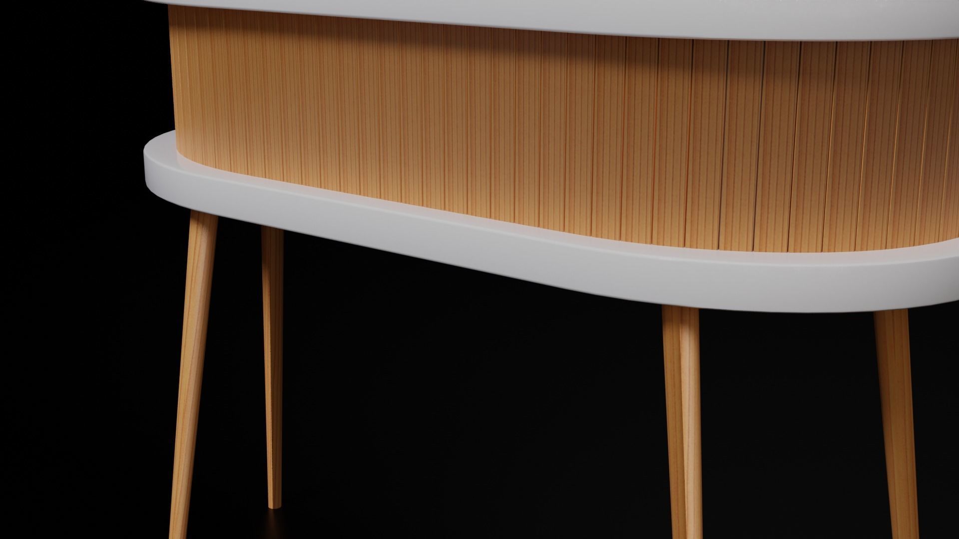 Mid-Century Modern Small Table Free 3D model_2