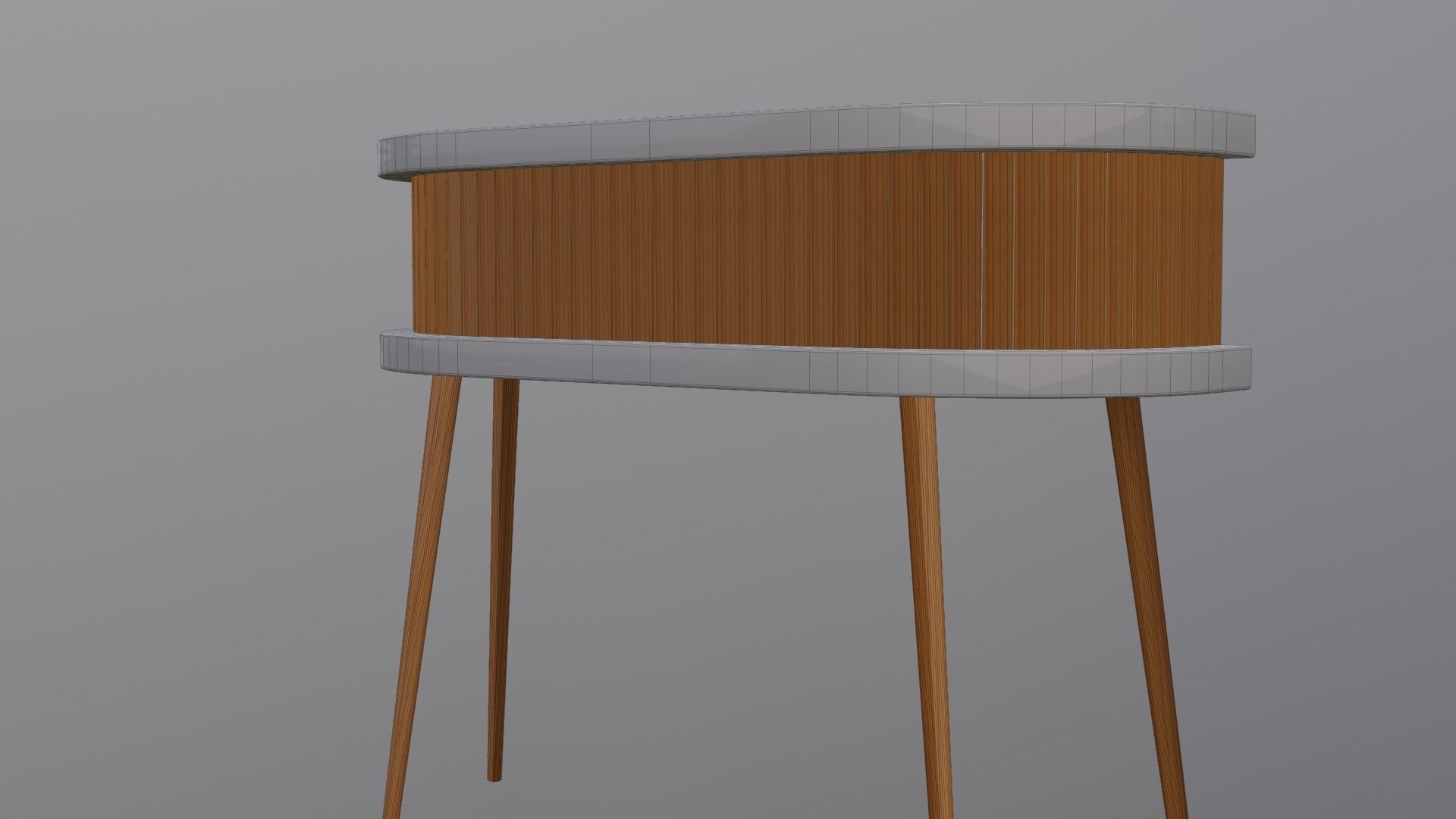 Mid-Century Modern Small Table Free 3D model_7