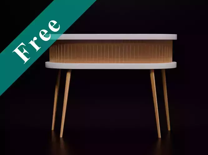 Mid-Century Modern Small Table Free 3D model Mid-Century Modern Small Table Free 3D model