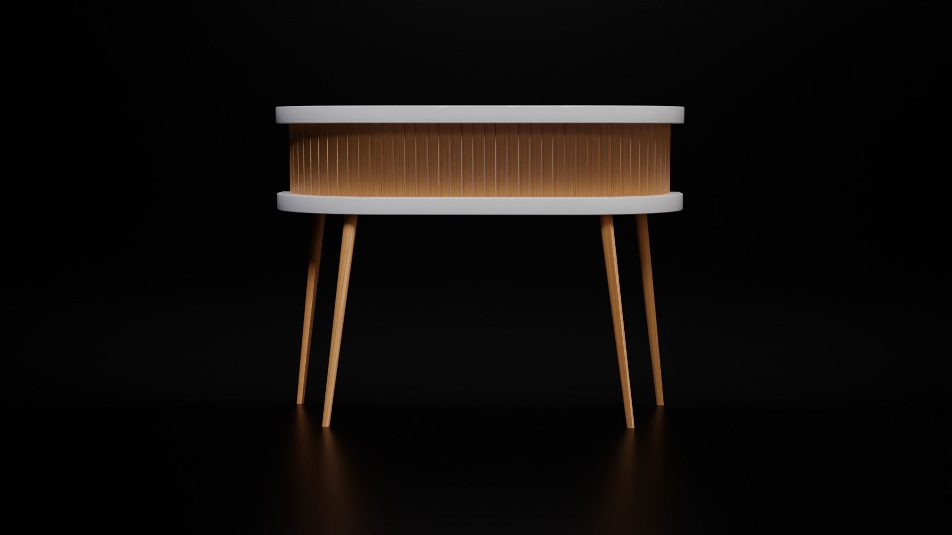 Mid-Century Modern Small Table Free 3D model_1