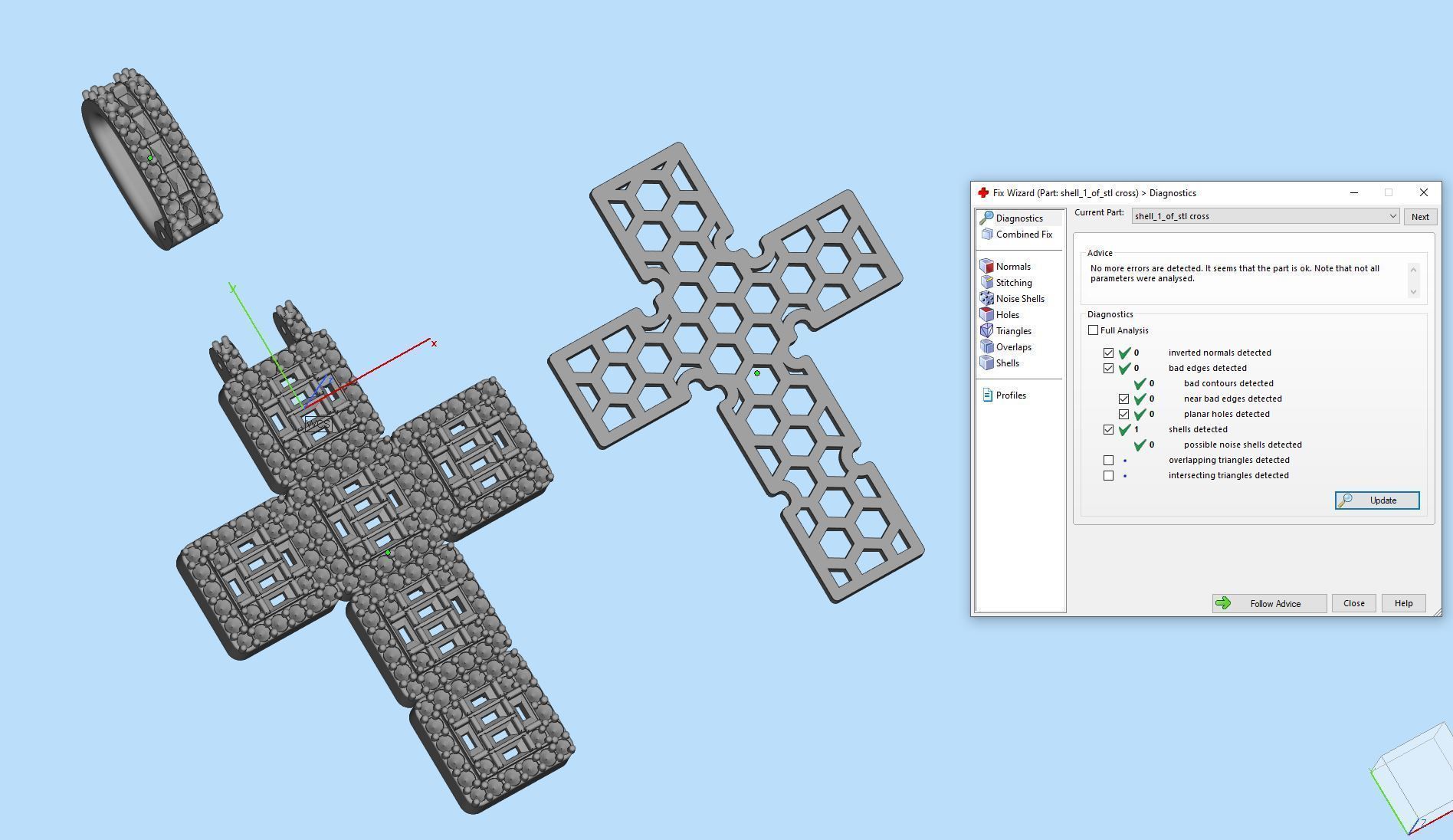 Cros Pendant with baguetes New 3D print model_7