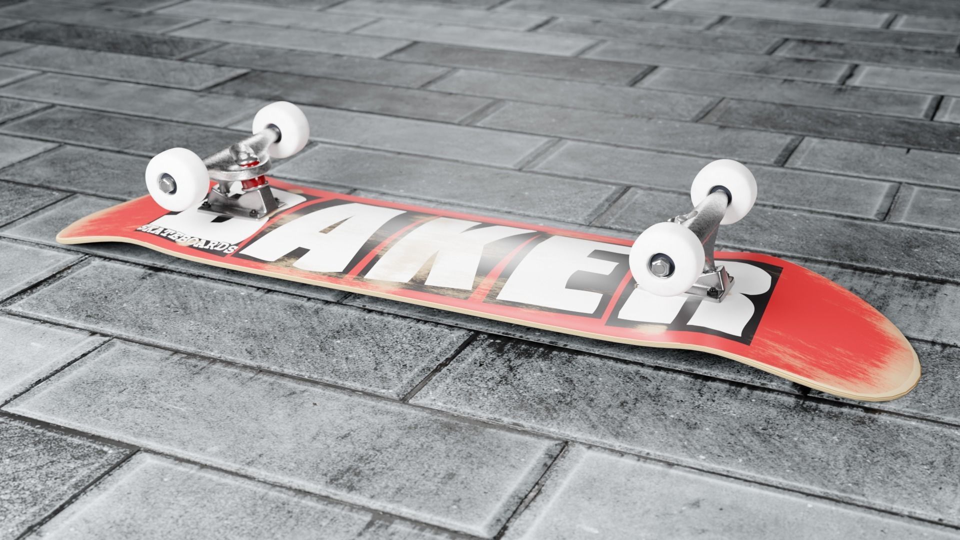 High-poly Skateboard 3D model_5