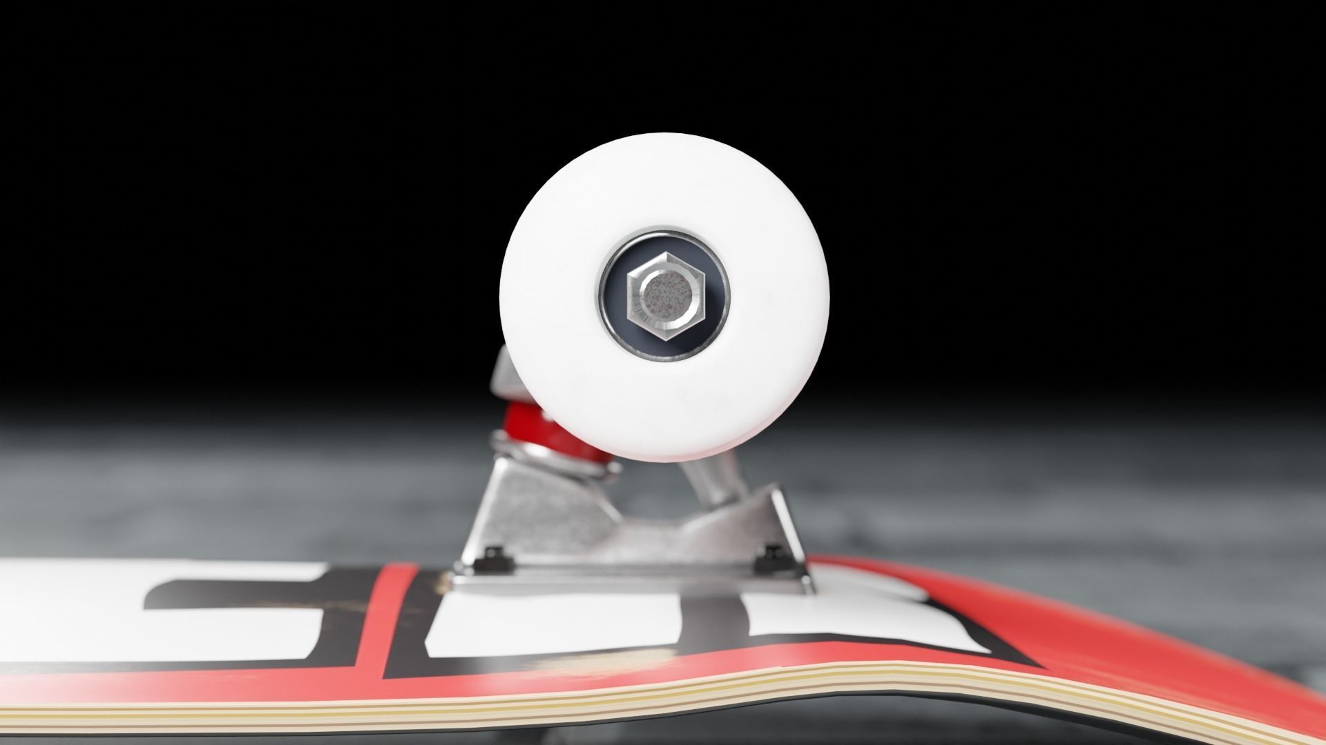 High-poly Skateboard 3D model_7