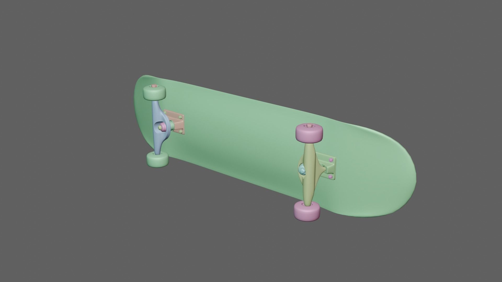 High-poly Skateboard 3D model_8