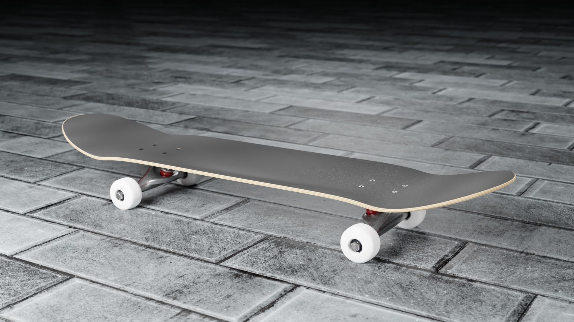 High-poly Skateboard 3D model_4