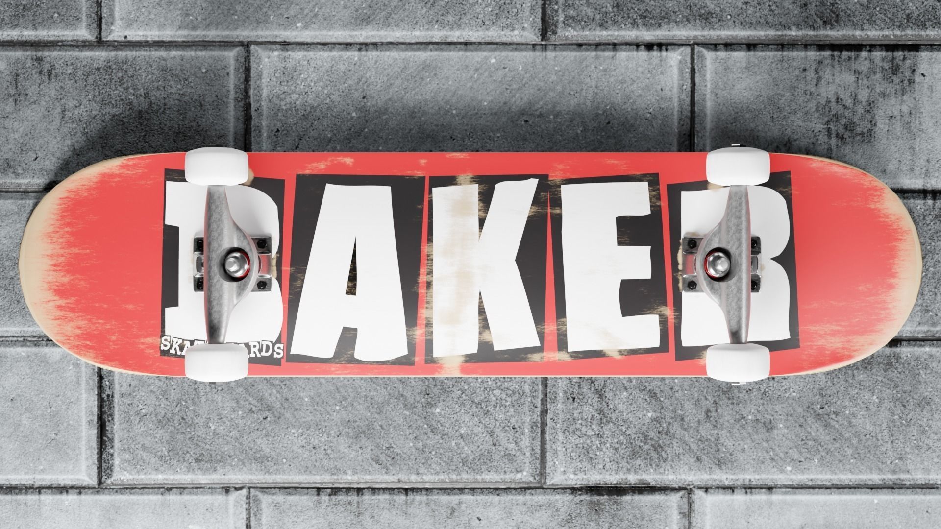 High-poly Skateboard 3D model_3